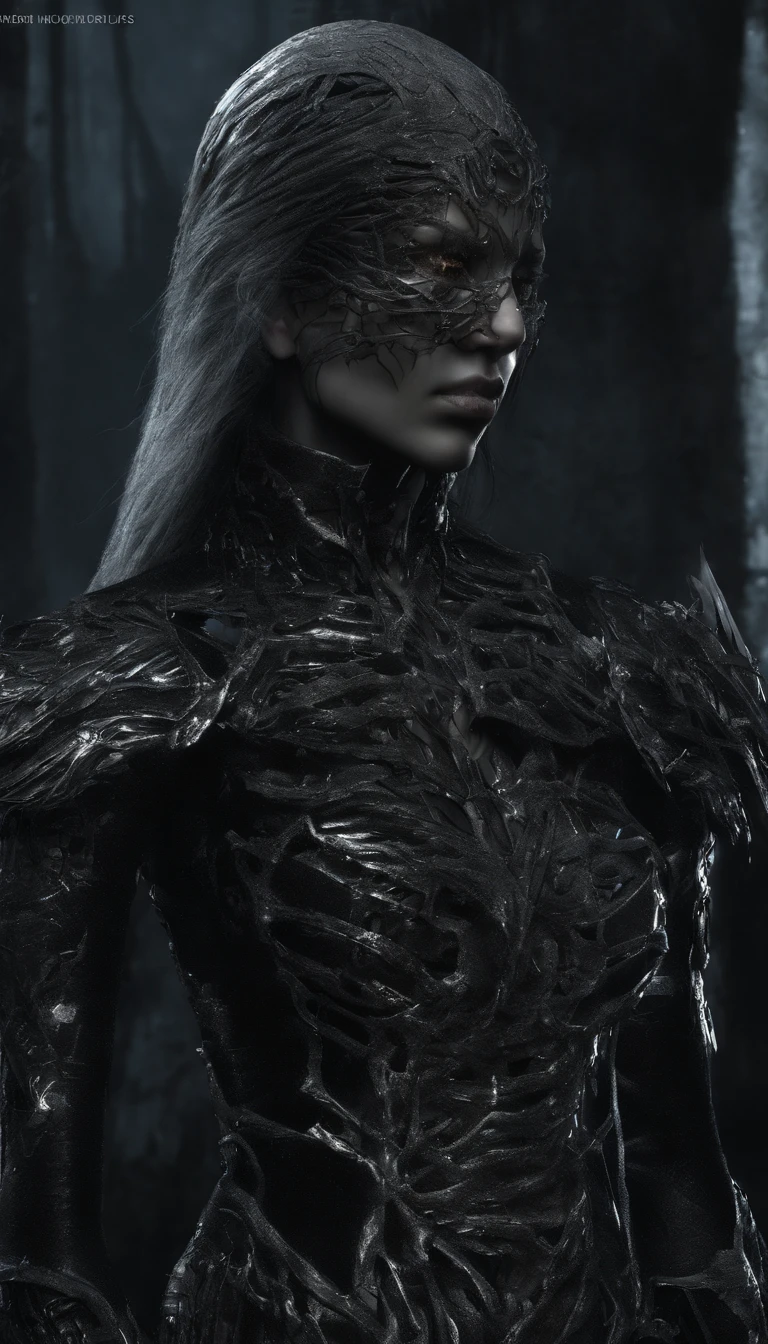 Beautiful cyborg warrior woman in rusty magic style, aumento cyberpunk, Cyber Software, ciborgue, fibras de carbono, cromar, Implantes, metal skull, Cyber Plate Armadura, (atmosfera escura:1.2), (nevoeiro & smoke billowing), (It's dark night:1.3), As cicatrizes, (medium length shaggy dark hair:1.1), (sombras para os olhos:1.1), (brilho lindamente detalhado:1.2), (Cinematic lighting), detalhes intrincados, A high resolution, olhos arredondados, detailed facial features, foco nítido, liso, aesthetic, Fundo escuro detalhado da planta industrial, pose estilosa, dynamicposes, (dramapaint)
