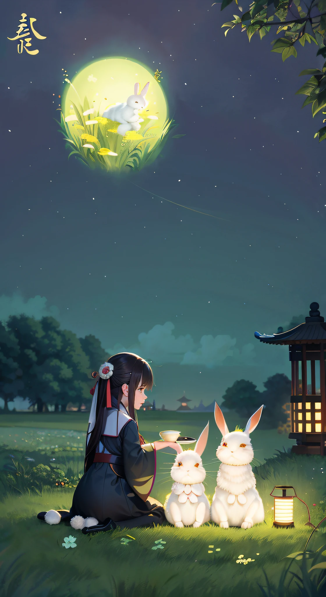 The character's face is retouched