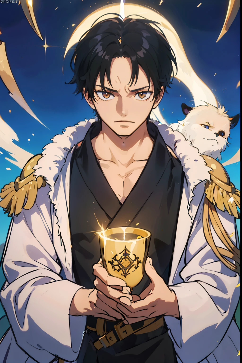 (Babylon opens!)
(You're facing the King of Kings!)
(The archer attacks where it hurts!)
(It's in front of Gilgamesh, King of Heroes!)
7 mages summon 7 heroes, afinal
Invocado nessa guerra, the cup I will have
The winner will have in possession the Holy Grail
In the Archer class, invoked the King of Kings
If you invoked me, You are entitled to 3 orders
But nothing more than that, So use them smartly
For when all the seals in your hand are finished
I will go it alone and I promise a lot of violence!
Assassino assassinado! Don't look up
My Noble Ghost taking his last breath
He tried to hide in the shadows, but my gold illuminates
I don't think I gave permission to glimpse my brilliance!
You made the same mistake, cachorro descontrolado
Somente por olhar pra mim, will now be deleted!
Cavaleiro e Sabre, you are false kings
The truth knows, the cup I will have!
Everything you touch
Turns Noble Ghost? Eu cuido de ti
Mais tarde! Ordenado, recuo contra a vontade
Por que eu quero o Graal?
I have no motives like you have
It's because after all
All treasures belong to me!
Por debaixo dos panos, an alliance is formed
Kirei, Your desire is for the world to chaotize (oh, yeah!)
Ea, Ea!
It will bring its end!
Ea, Ea!
Uso pois o reconheci
O garoto honrou seu rei, gone by my hands
Hey, Never lower that conviction of yours
Gates of Babylon open and the Grail will be mine, Saber
A um passo do fim, Beautiful Lady rises
When the Saber was about to die
The Murderer of Magi orders: Destroy the cup
But I'm not going to die
I'm back, Gilgamesh ainda vive!
Gates of Babylon open!
You're facing the King of Kings!
The archer attacks where it hurts!
It's in front of Gilgamesh, King of Heroes!
Como brilha esse ouro que
Resplandece em mim!
All treasure is mine
And what's not mine, tomo pra mim!
Gates of Babylon open!
You're facing the King of Kings!
Inside the new war comes the King of Babylon!
Gilgame-Gilgamesh reveals herself with great ceremony! (ceremony)
I heard a rumor that the uncont