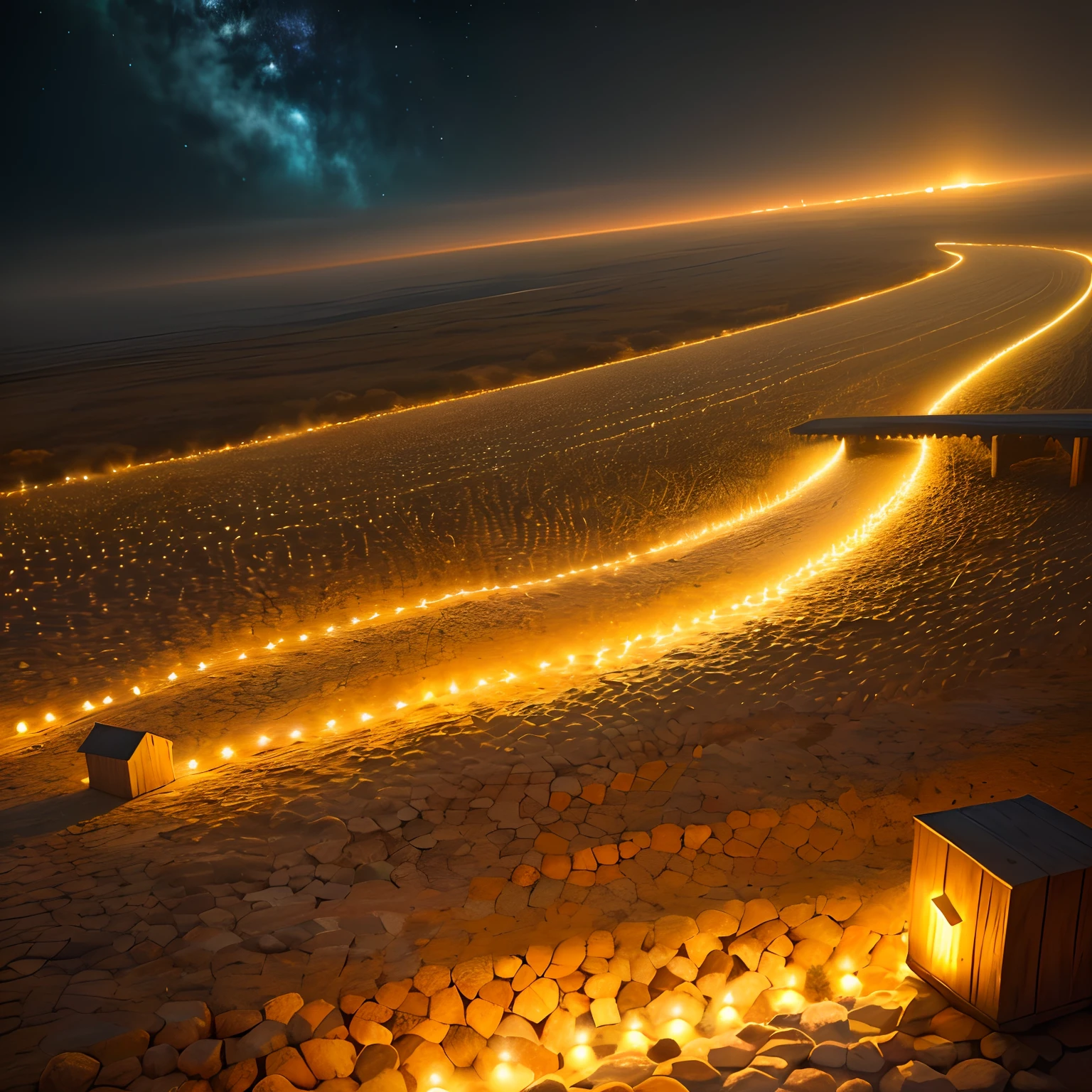 Pilares de um reino africano, aberto, charmoso, grandes e de ouro, com pedras preciosas e luminosas
