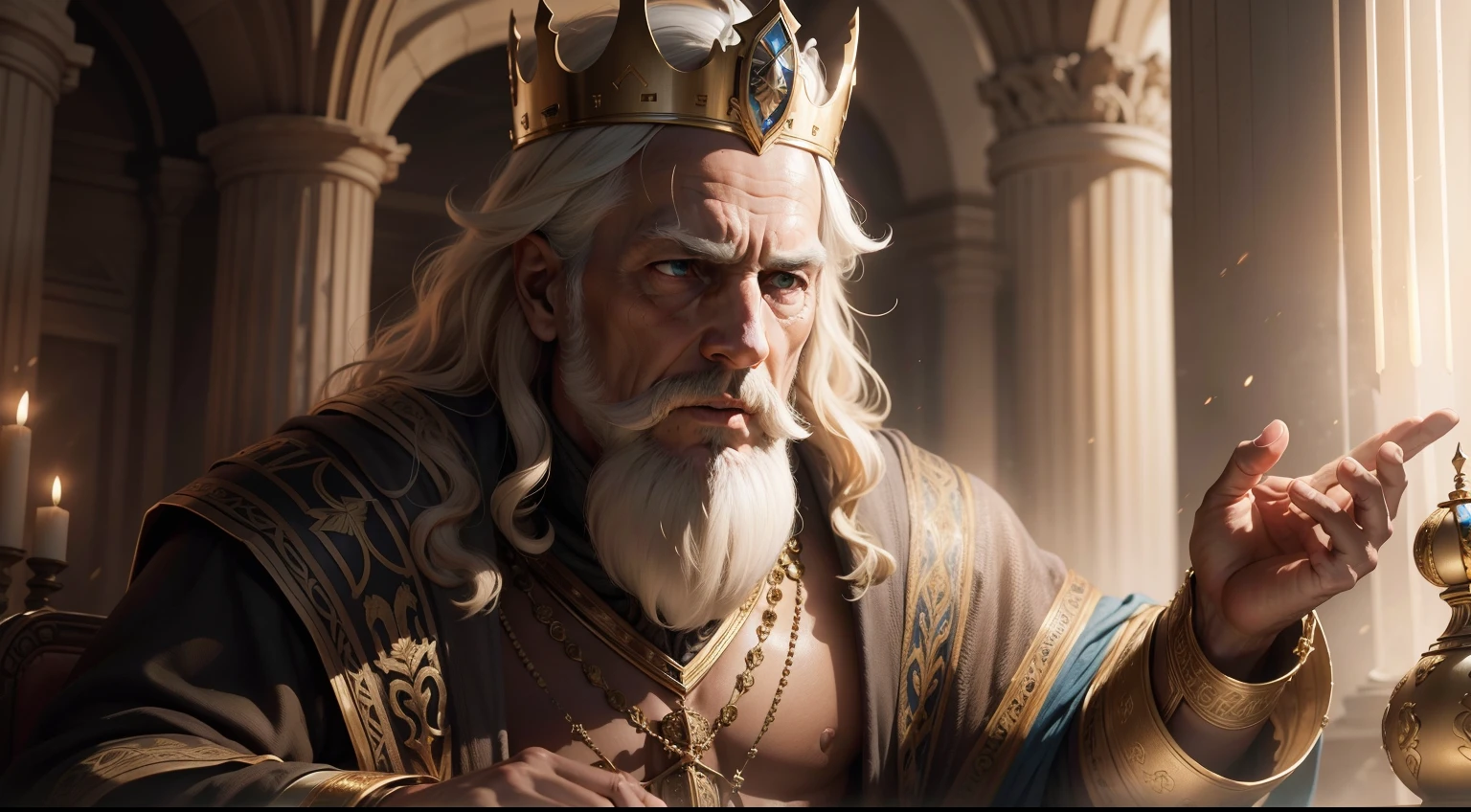 In ancient times, a wise king orchestrated a compelling test of character ULTRA REALISTIC 8K