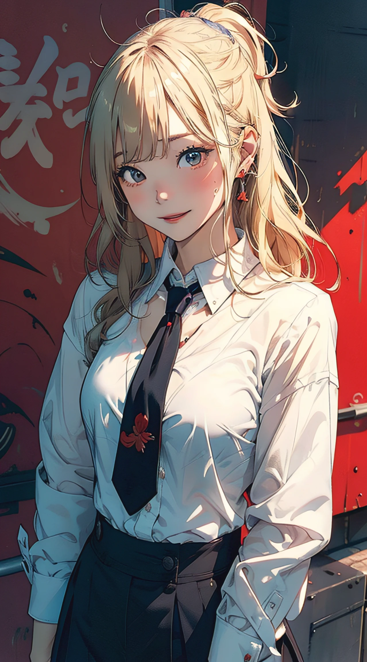 Woman in blue tie and tie and white shirt on man with red pubic hair, 1girl in, breasts, Nipples, Miki Hoshii, hetero, 1boy, Brown hair, SEX, one eye closed, blush, Large breasts, Solo Focus, Open your clothes, Open mouth, Shirt, vaginal, Open Shirt, POV, Happy Sex, Ahoge, Kamisato_Ayaka, Wallpaper, masutepiece,Best Quality, Smiling, Smile the perfect face, Expressive eyes, Intricate details, (Curious,Surprised),emotions, souls, emotive, Fun expression, Funny face, Break Expressive, Colorful, Fun ,funny, Happy, happiness, Abstract background, Expressive colors, (Red Background,), Jacket, In love, koi, BREAK (Blonde hair), (Black Brate)