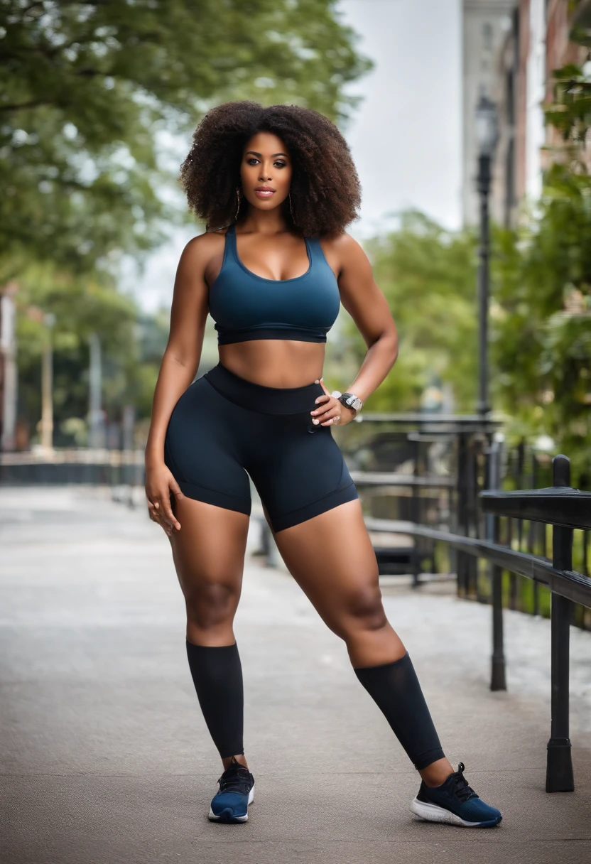 Big-breasted beauty,Love fitness,thick leg