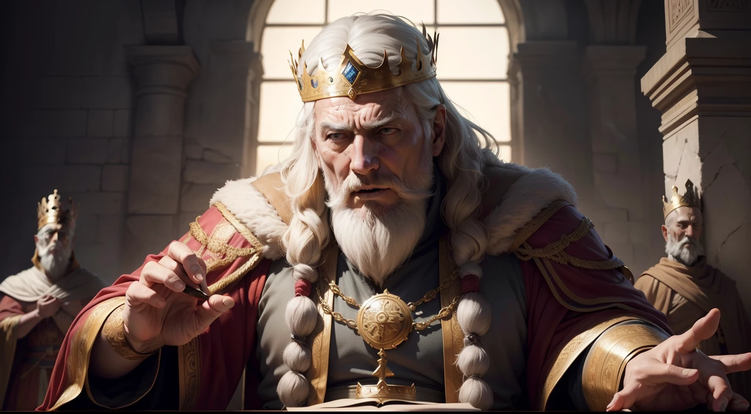 In ancient times, a wise king orchestrated a compelling test of character FOR HIS SUBJECTS No one dared take action to remove the obstruction, placing the blame on the king himself. ULTRA REALISTIC 8K