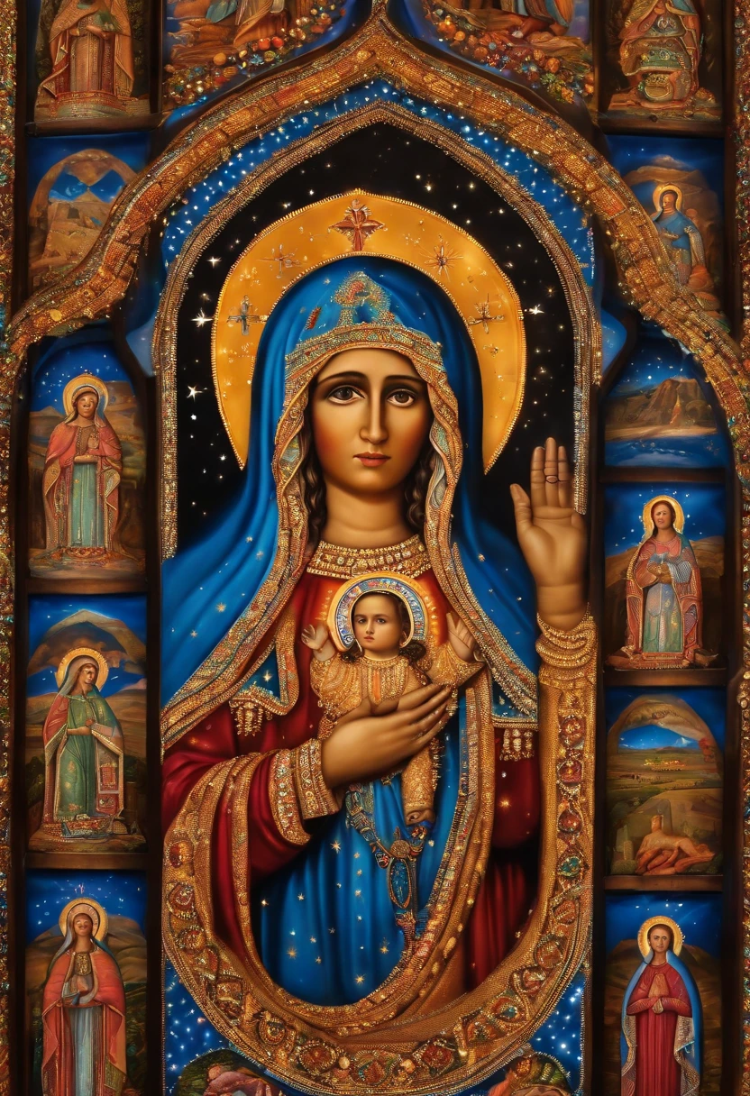 create an image in the sky of our lady of aparecida