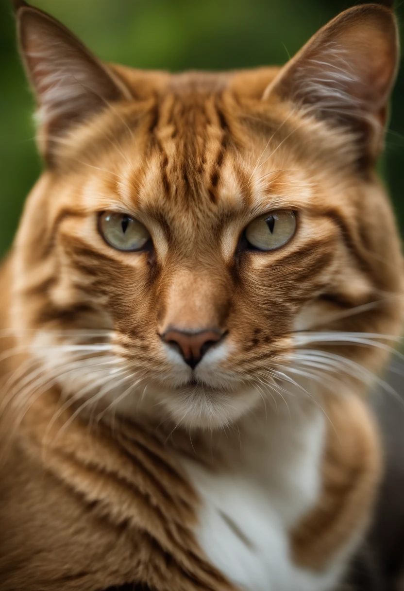 Capture chic and fat tiger cats to produce ultra-high-definition images, Classic Cat Pose. Using advanced macro photography techniques、Highlights the intricate details of the cat's coat, mustaches, And expressive eyes. Place the camera at the cat's eye level, Create an intimate connection between the viewer and the cat subject. Implement a wide aperture for a shallow depth of field, Make the cat stand out clearly against a gently blurred background. Improve lighting to emphasize the texture and contours of the cat's body, Using the software, Remove hard shadows with diffused lighting、Create software, cosy atmosphere. Catch a cat in a relaxed and balanced posture, Show its flexibility and elegance. An experiment to capture moments in natural movement, Stretching, grooming, etc., To convey a sense of authenticity. Implement post-processing techniques to improve image clarity, contrast, and color balance, Ensure every aspect, From the cat's intricate patterns to its intense gaze, Rendered in stunning detail. It is the last, convey the gentle beauty and innate grace of the cat,, Capture fleeting moments celebrating the unique essence of a cat's curiosity and calmness.