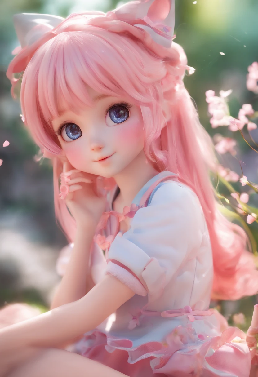 Close-up of a young girl sitting on the floor,Super realistic sweet bunny girl,very beautiful cute catgirl,cute kawaii girls,pink two-tailed hair and cyan eyes,Belle Delphine,Perfect robot girl family,Anime girl role play,Lift the skirt and leak out the genitals that are dripping with milky white liquid,cute beautiful,beautiful lovely,Cute Anime Girls,anime barbie doll,small loli girl,anime girl in real life