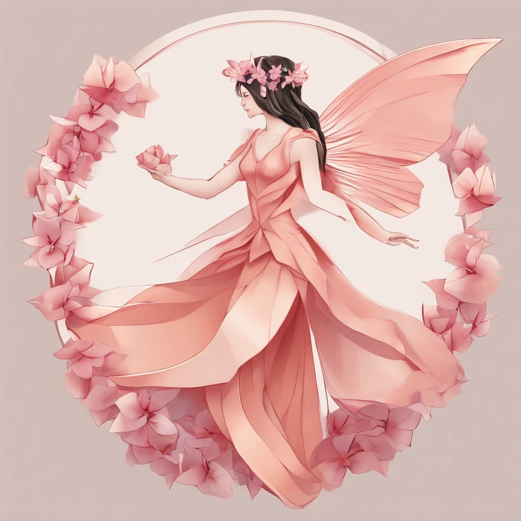 Picture of a fairy with a rose in her hand,Transparent and lightweight wings like cicada wings,Oiltea skin,Classic garden in ballot style,Aerial view,Concept art,skyporn,Study of the Flower Fairy, fairy aesthetics, space flower fairy, faerie, portrait of fairy, portrait of fairy, smiling as a queen of fairies, queen of the fairies, beautiful fairies, the non-binary deity of spring, Fairy queen, elf girl wearing an flower suit, fairylike,Peach Blossom, cherry blossom, orchids, hyacinth, Plum Blossom, Rose