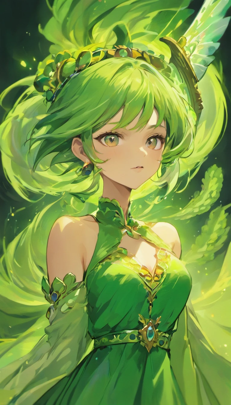 A closeup of a woman in a green dress with a dragon on her shoulder, arte do retrato da fantasia, Retrato de um feiticeiro elfo feminino, retrato artgerm, retrato da arte da fantasia, retrato de arte conceito de fantasia, epic fantasy art portrait, Artgerm extremamente detalhado, retrato do personagem da fantasia, artgerm detalhado, retrato de fantasia fosco detalhado, arte de estilo fantasia escura, rosto com veias saindo dos olhos