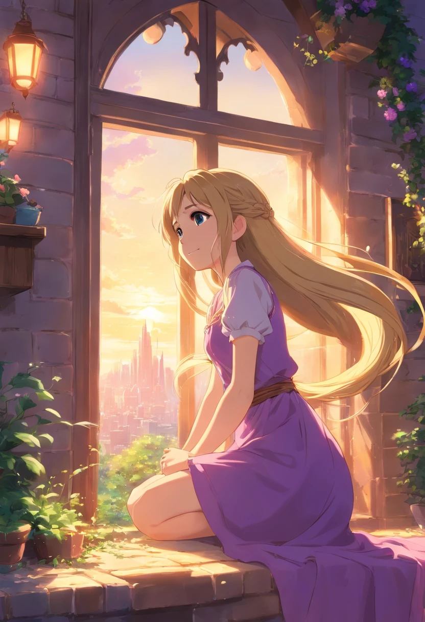 Rapunzel no estilo anime
