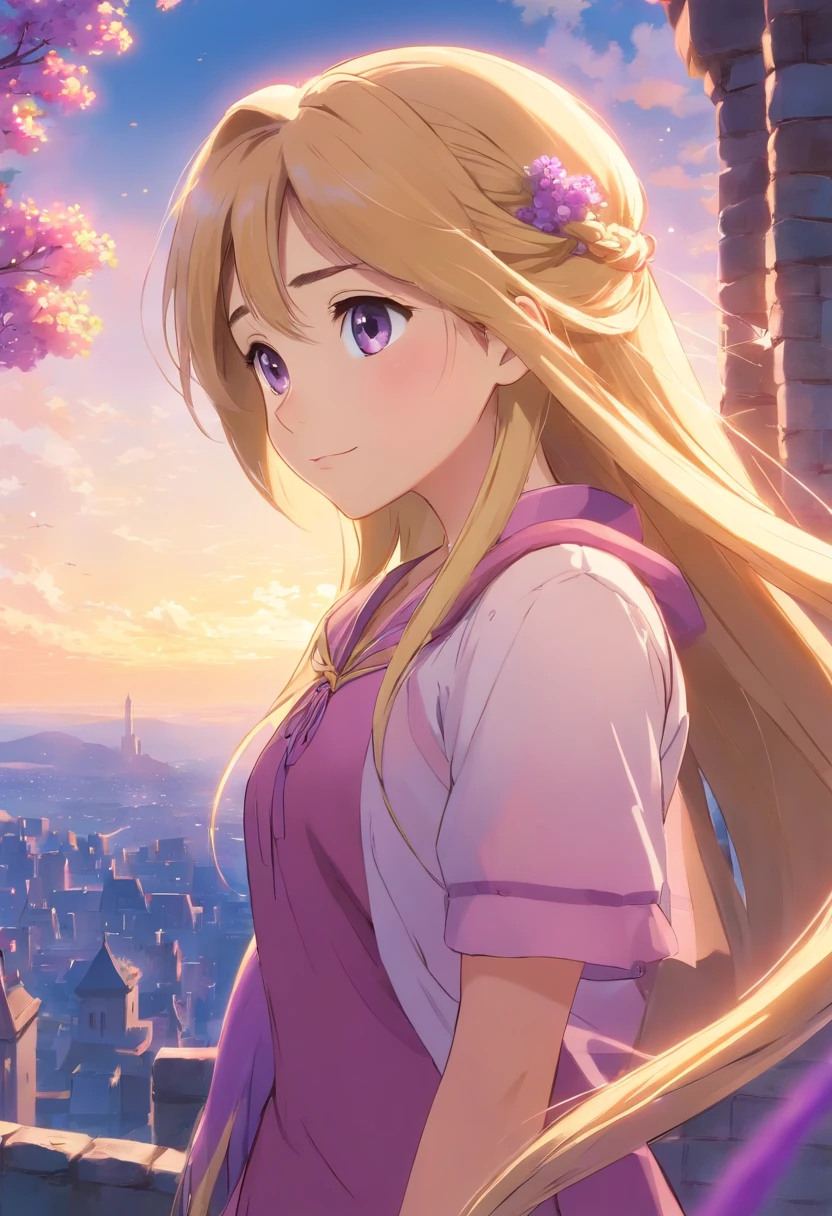 Rapunzel no estilo anime
