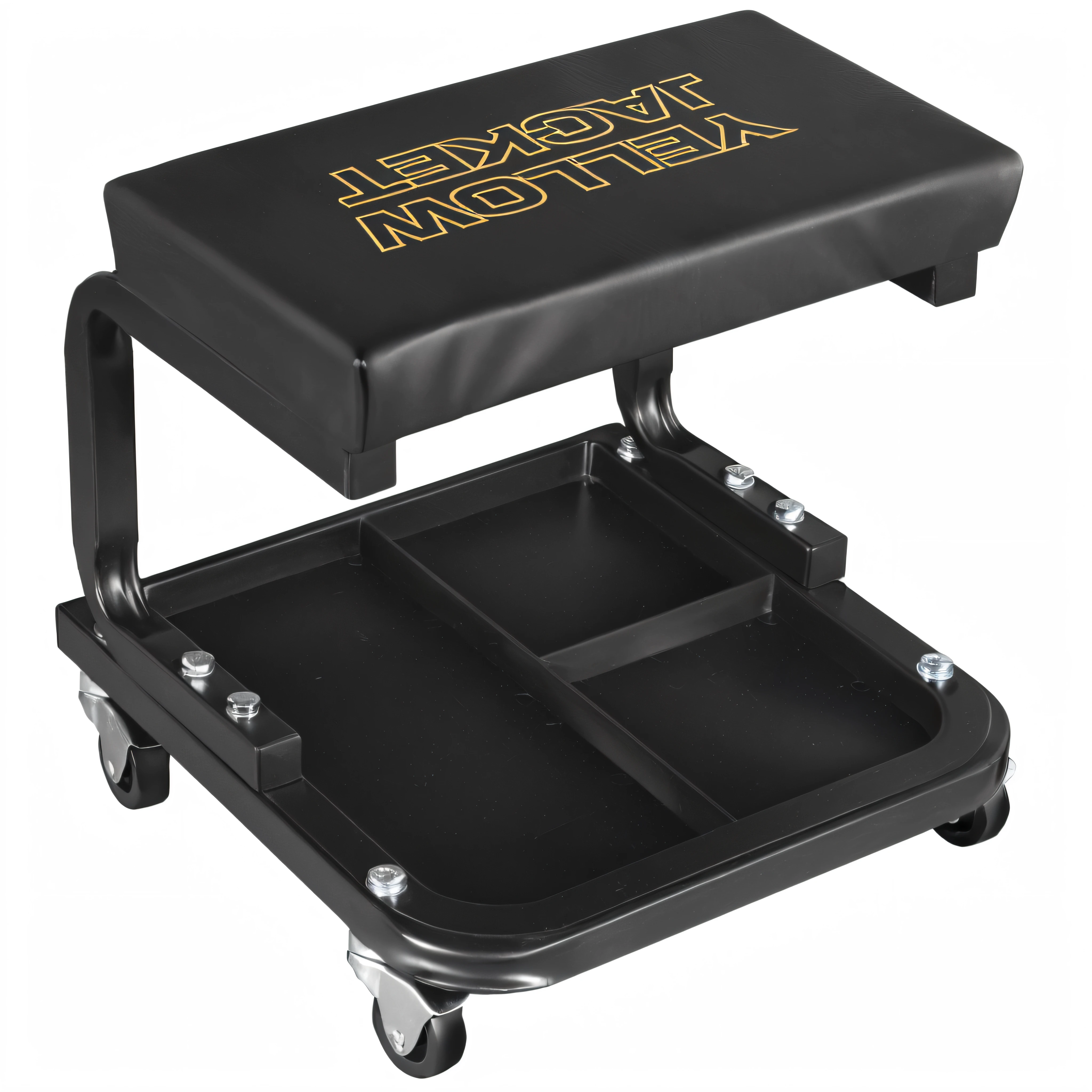 Close-up of black tray with logo, top angle view, right angled view, full - length view, ultra view angle view, upper view, full height view, angled view, above side view, top - view, long shot view, Top view, full - view, seen from straight above, high view, Medium full shot, bottom angles