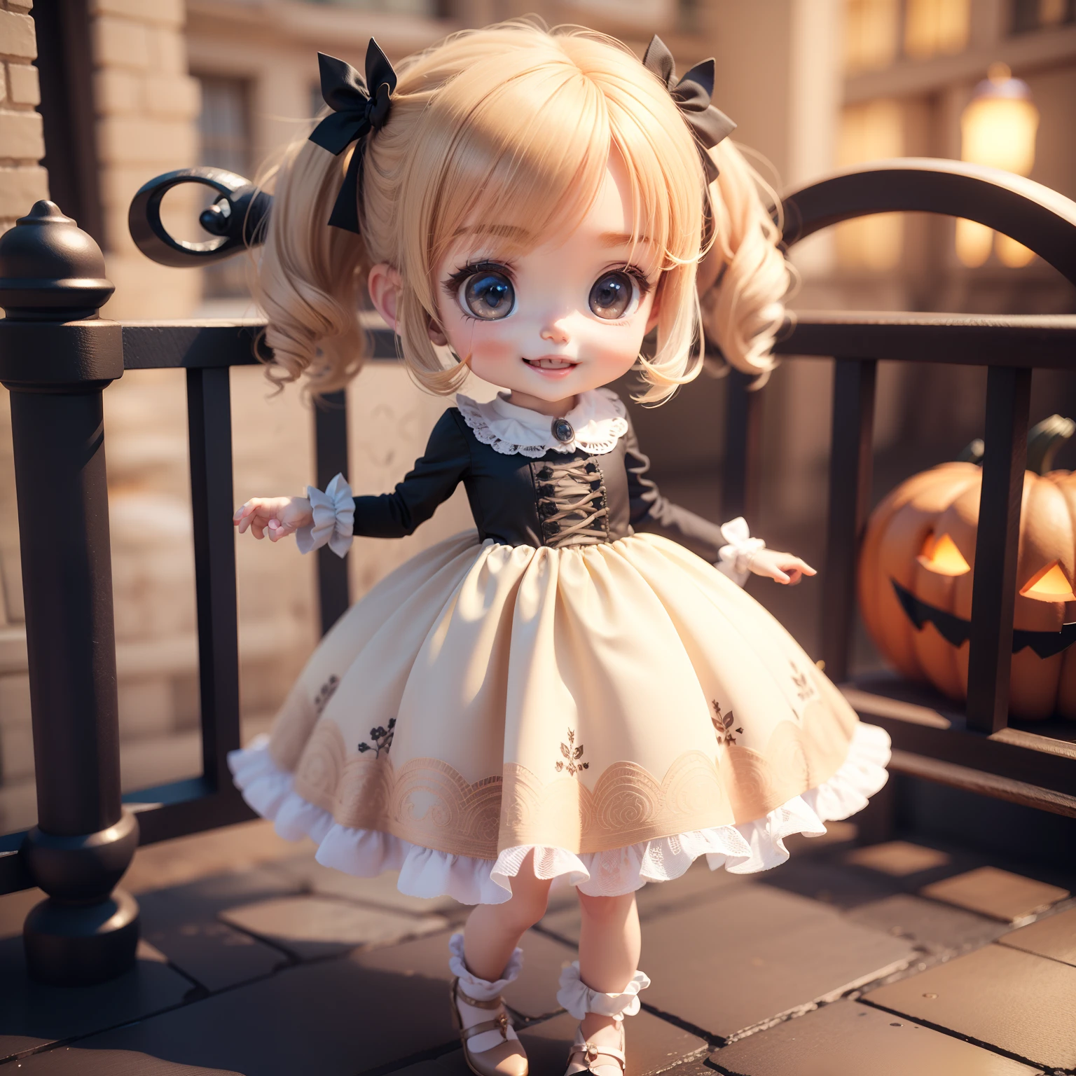 (best quality,4k,8k,highres,masterpiece:1.2), ultra-detailed, (realistic,photorealistic,photo-realistic:1.37), (beautiful detailed eyes, beautiful detailed lips, extremely detailed eyes and face, long eyelashes), studio lighting,physically-based rendering,vivid colors, (toddler girl, friendly smile, trick or treat:1.37),
