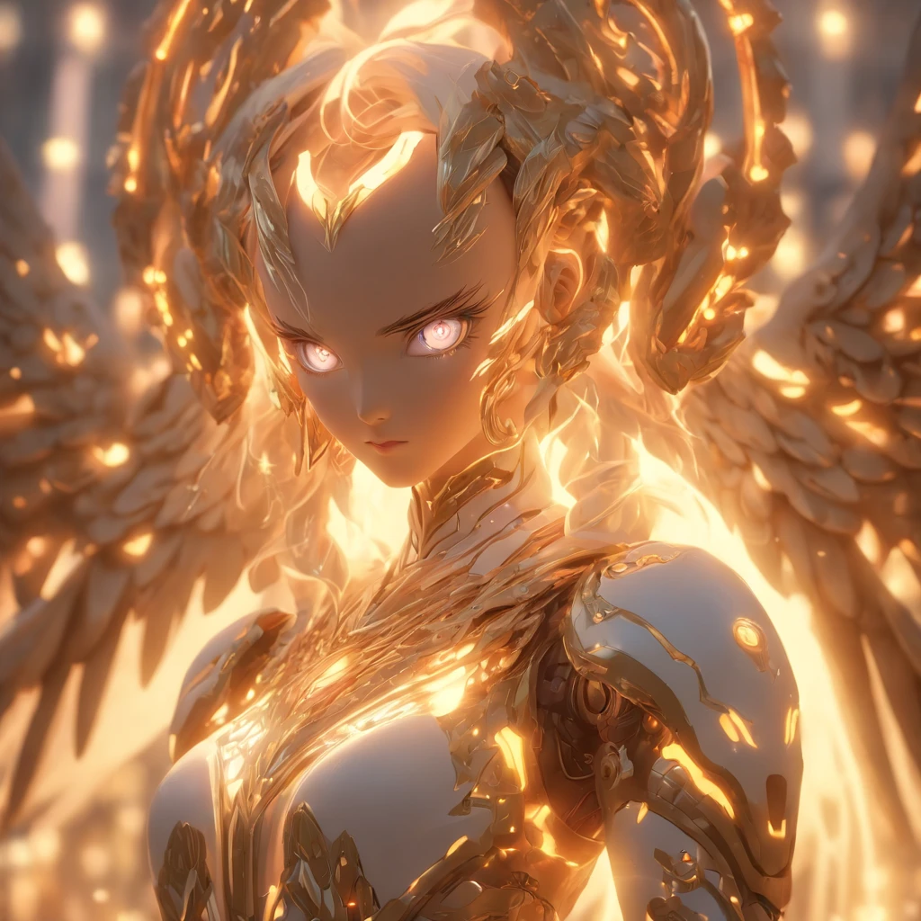 (Full body shot:1.4),(Wide Angle Shot) (long shot: 1.3), (Intricate details:1.4), (Masterpiece) , ((Anime Robot, Beautiful White Skin Golem, Angel, 1girl, Magic)), (Perfect Aesthetic Eyes:1.3) , (Detailed Eyes) , (Halo) , (Elden ring:1.4), (Wings:1.3), Glowing, Twintails Hair, Multicolored Hair, (Anatomically Correct Body:1.4) , Angry, (Perfect Face), Saenyo Ancalagon Majestic Guardian Knight | Ultra Detailed Robotic Armor | Cinematic Lighting | Intricate filigree metal design | 16k | Unreal Engine 5 | Octane Render | 3d, (anatomically correct :1.4), (Ultra Detailed, Fantasy Background, Blush, Solo, Fightning Stance), (magic circle:1.3), Lightning Effect, (Ray Tracing), Show Your Ability A.I., (Glowing Eyes) , (Particles Glowing) , 16k Wallpaper, Robot Female, Trending on Pintrest, By Nimox AI, UHD