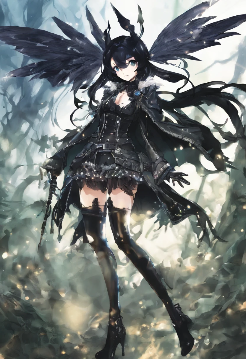 Black Rock Shooter, Military uniform, Sexy, Stripper, short shorts,