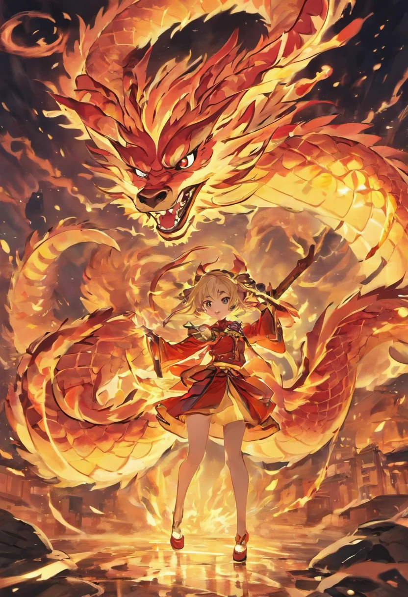 The background is a domineering Chinese dragon, Showcase its strong presence and vibrant coating,There are no characters,