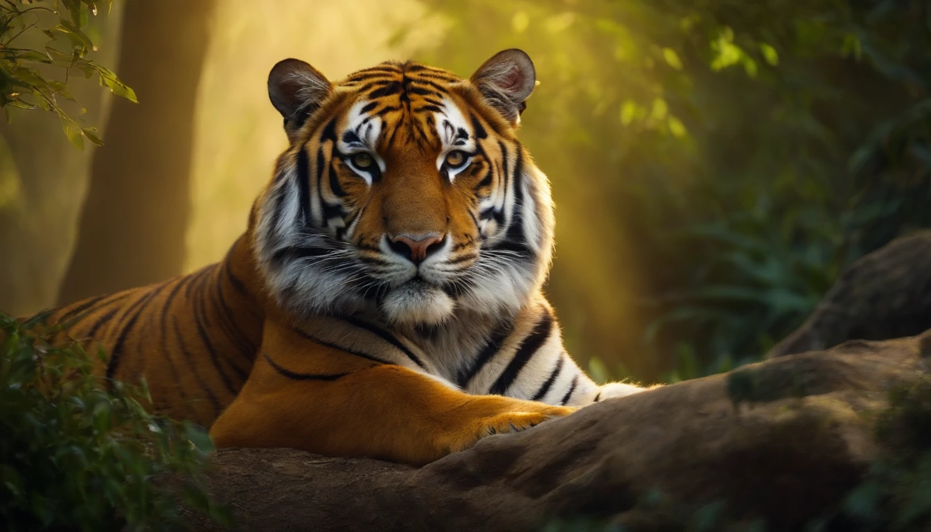 tigre，Surrounded by divine light