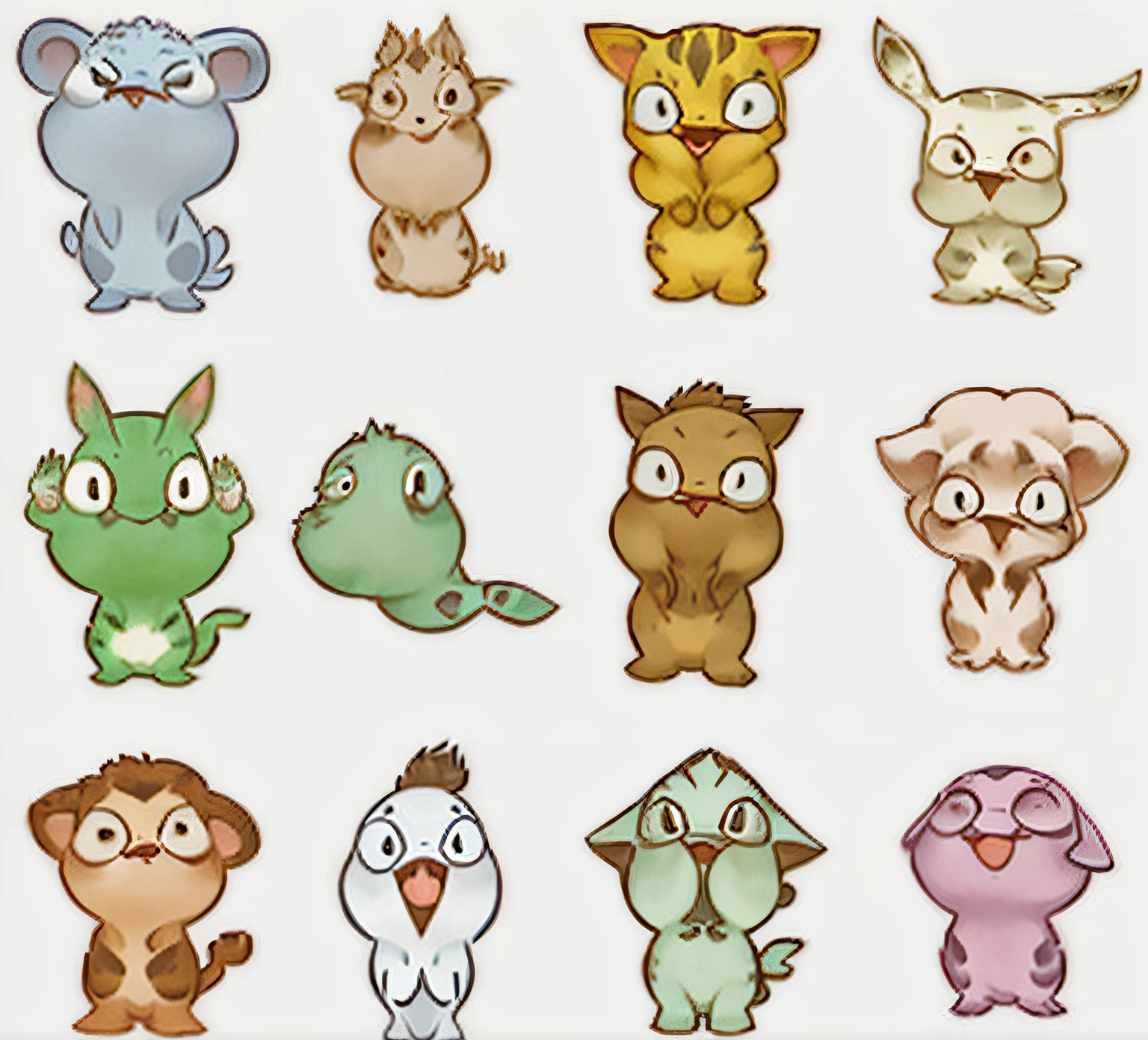 A group of cartoon animals with different expressions, Cute animals, Cute characters, Cute cartoon, adorable creature, various animals, Cute cartoon character, Cute cartoon style, Cute, cute animal, cute single animal, cartoonish vector style, critters, Cartoon Cute, Cartoon image, pet animal, cute artwork, charact, illustrations of animals, Zodiac signs, Cartoon illustration