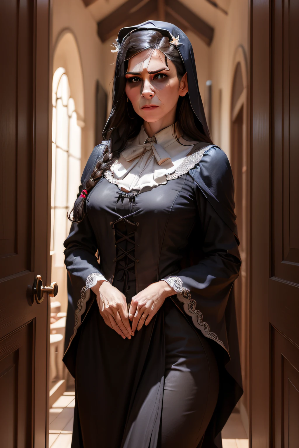 POOR WIDOW IN COSTUME OF THE TIME OF JESUS CRIS