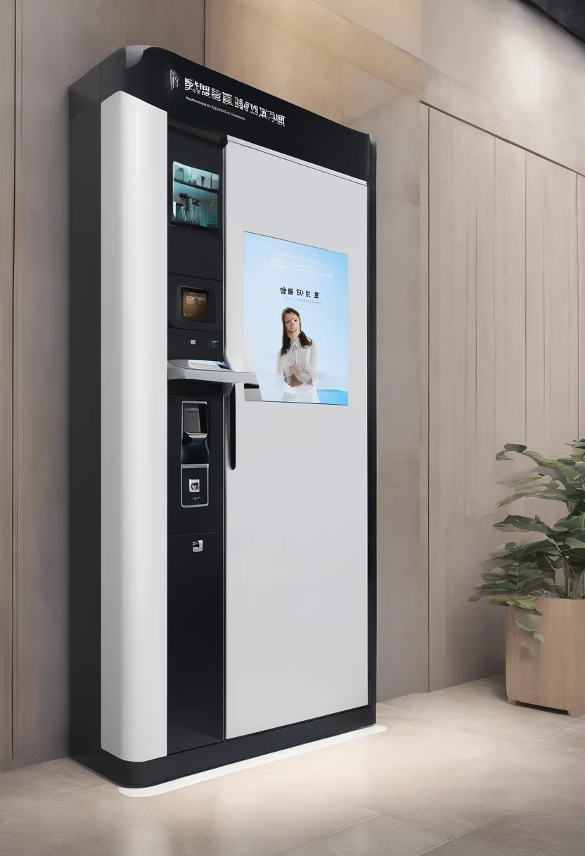 doorframe，White door，Place the shoe cover machine by the door，Face recognition hangs on the wall above the shoe cover machine