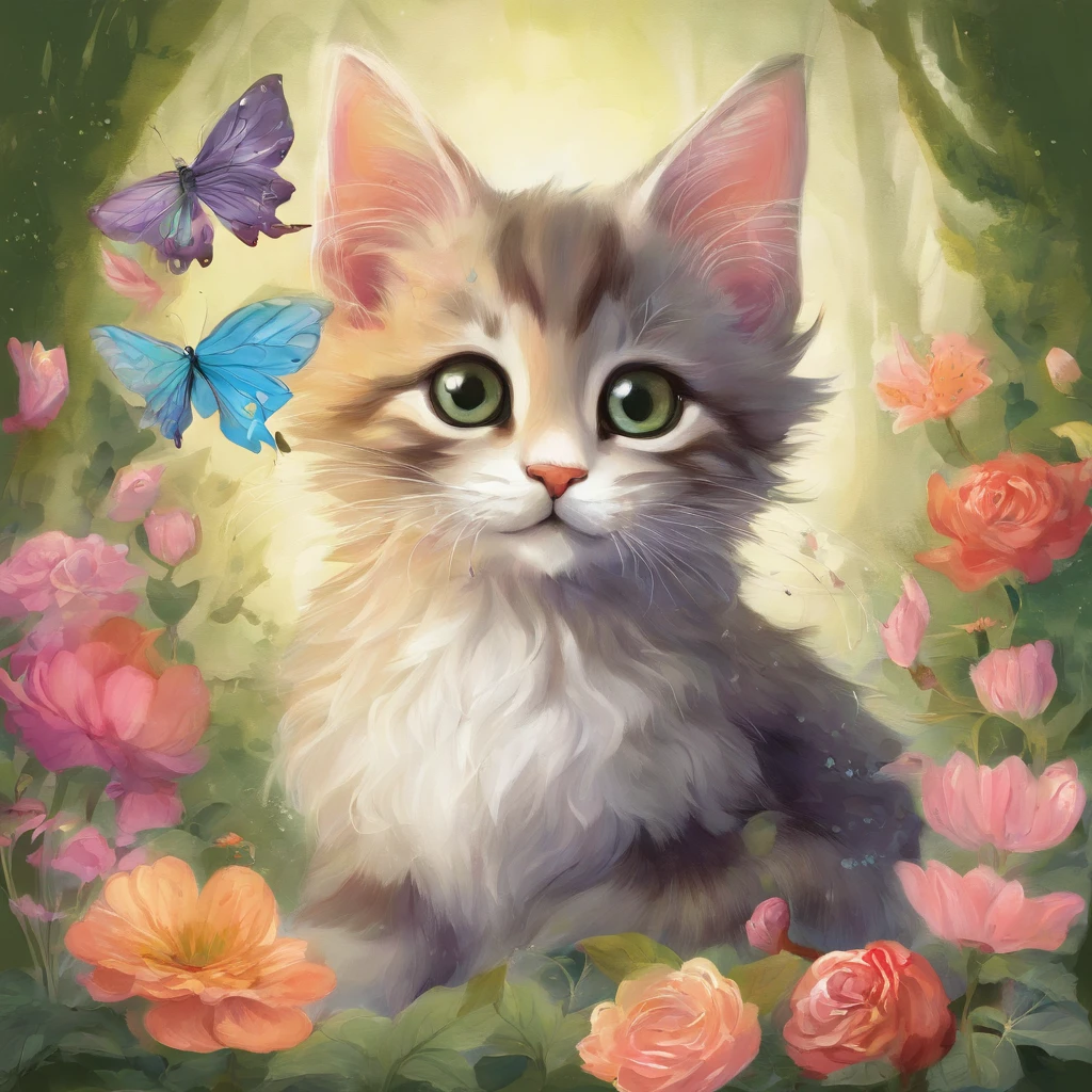 One,cute kittens
