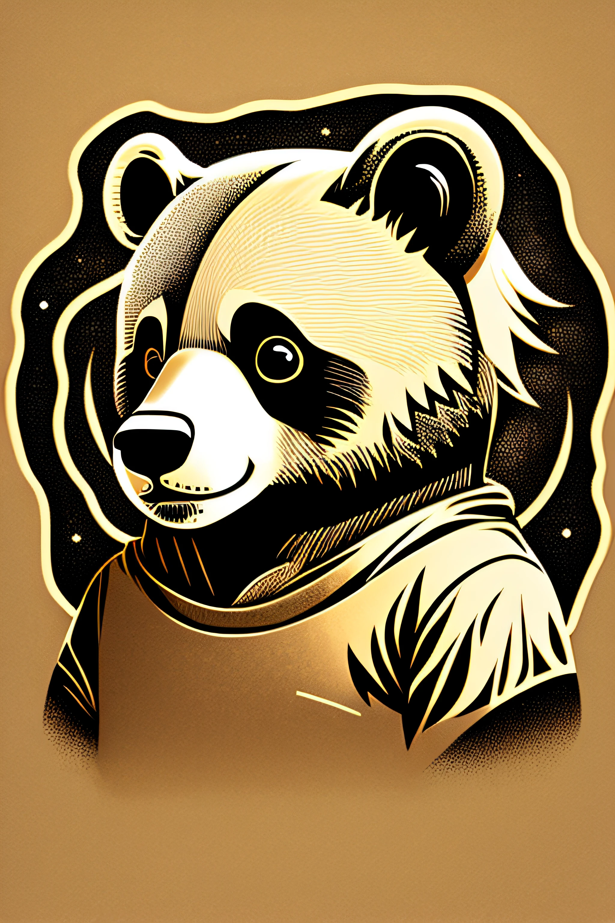 Design of drawing of a bear in vector art, colores fuertes, alra definicion, fantasy, en fondo blaco, listo para estampar en camiseta, sin bordes. silueta completa.