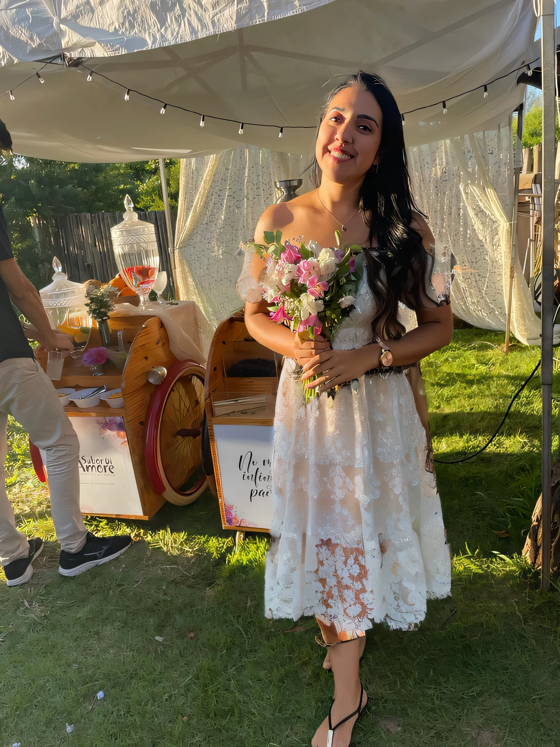 Vestido branco, com rendas, simples, branco, sem flores, recatdo