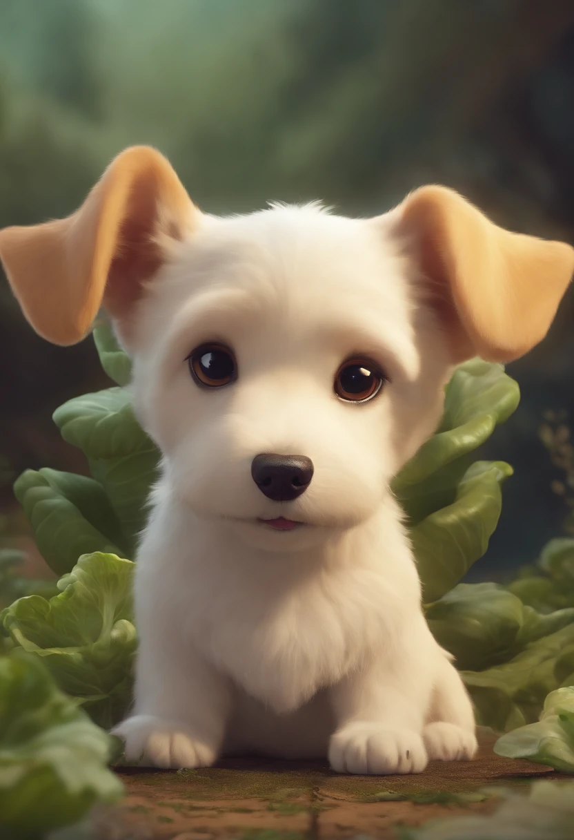 The dog head cute cabbage big head makes a cute cute and cute animation