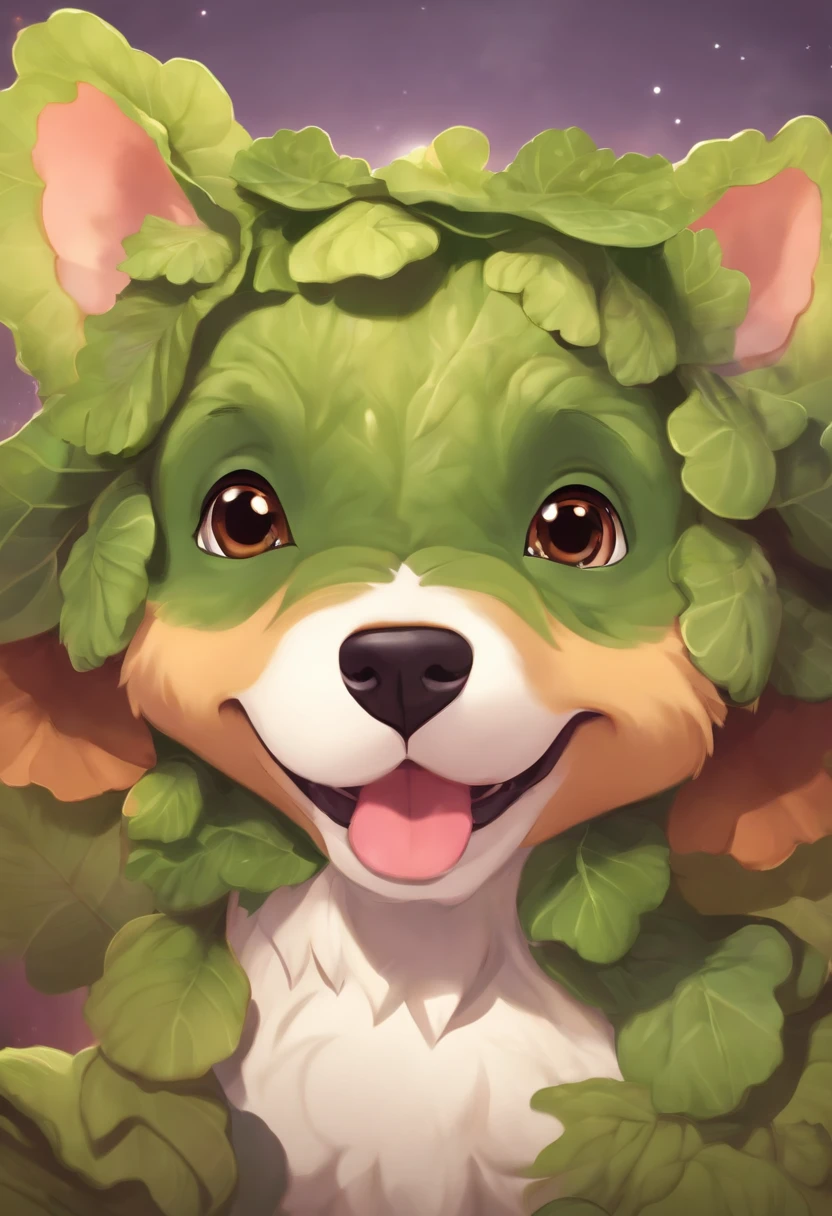 Dog head moe cabbage big head cute cute animation cabbage