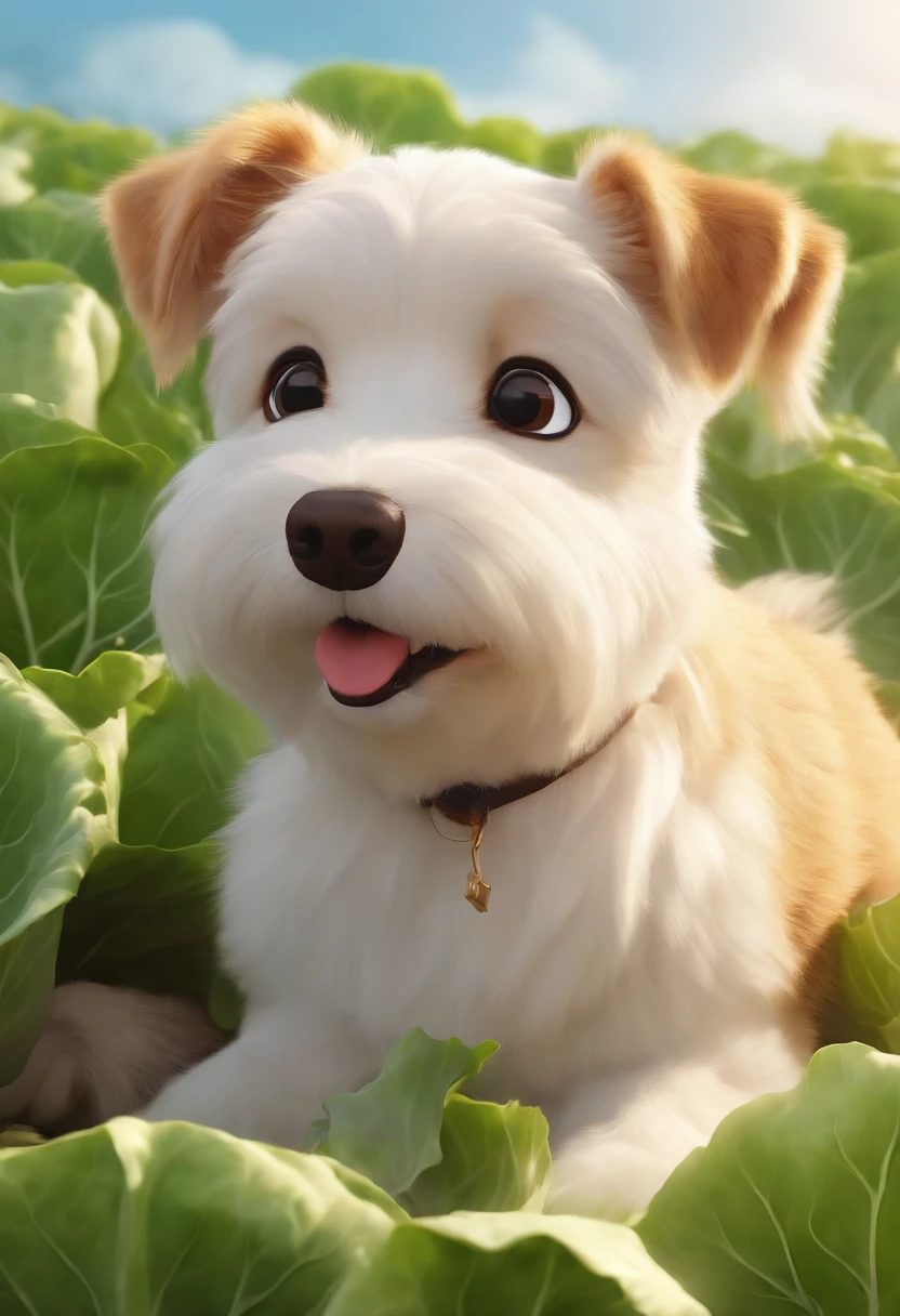 Dog head moe cabbage big head cute cute animation cabbage
