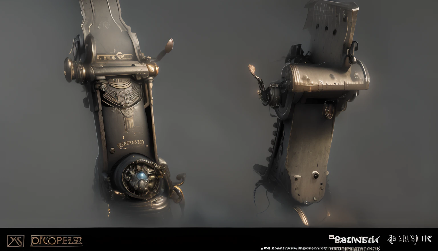 Close-up of a typewriter, trending on polycount, intricately details. illusory engine, photorealistic blade runner, polycount contest winner, by senior environment artist, Realistic mechanical details, stylized pbr, behans. High detail, author:Ben Zoller, rendered with substance designer, highly detailed texture render, substance painter 3d, substance painter