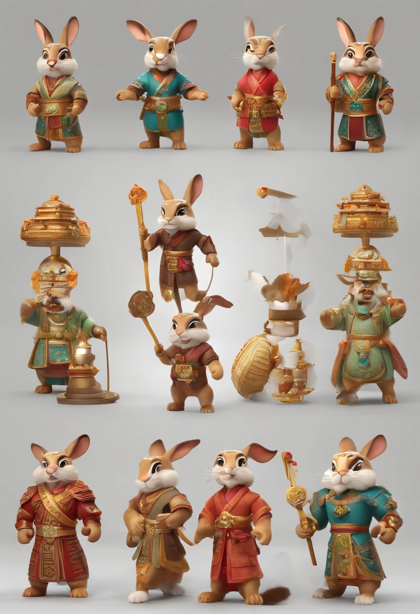 Chinese mythology，Anthropomorphic tigeisometric,cartoonIP,volumetric lighting,simplebackground, best quality, c4d, blender, 3d modelsBehance, Pinterest,toys,pure white backgroundadvanced color system,looking at viewer, SuperDetails, clean Background, mockup blind box
trendy blind box toys, high resolution,lots ofdetails.Pixar,Fashion Trends Rabbit Animals