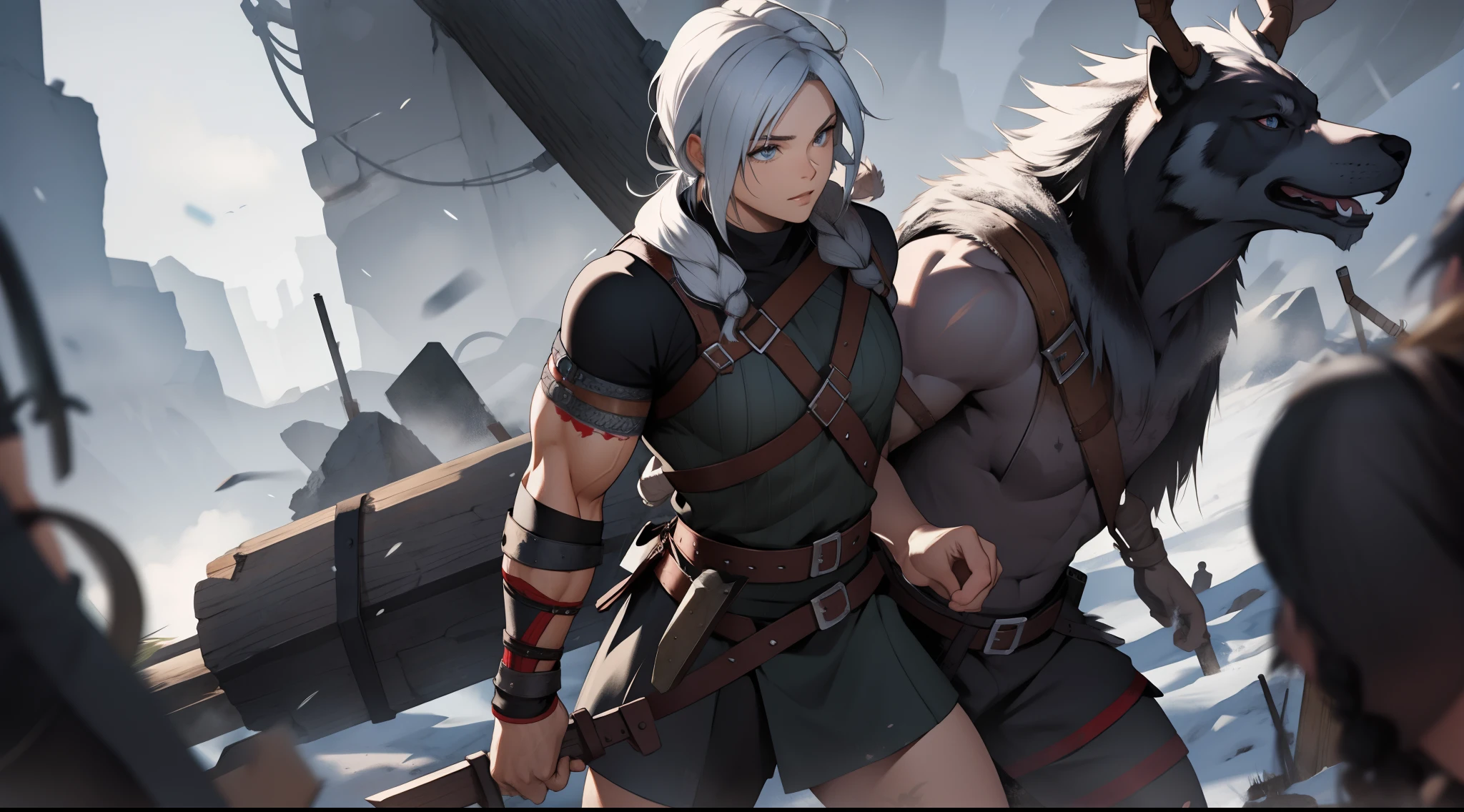 female viking battlegrounds . (muscle: 2.0)