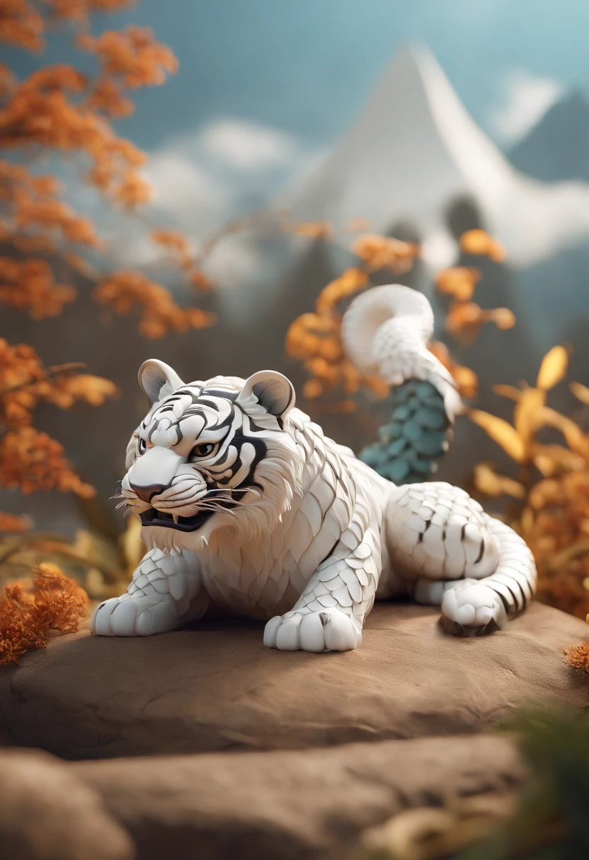 Chinese mythology，Anthropomorphic tigeisometric,cartoonIP,volumetric lighting,simplebackground, best quality, c4d, blender, 3d modelsBehance, Pinterest,toys,pure white backgroundadvanced color system,looking at viewer, SuperDetails, clean Background, mockup blind box
trendy blind box toys, high resolution,lots ofdetails.Pixar,Snake animals