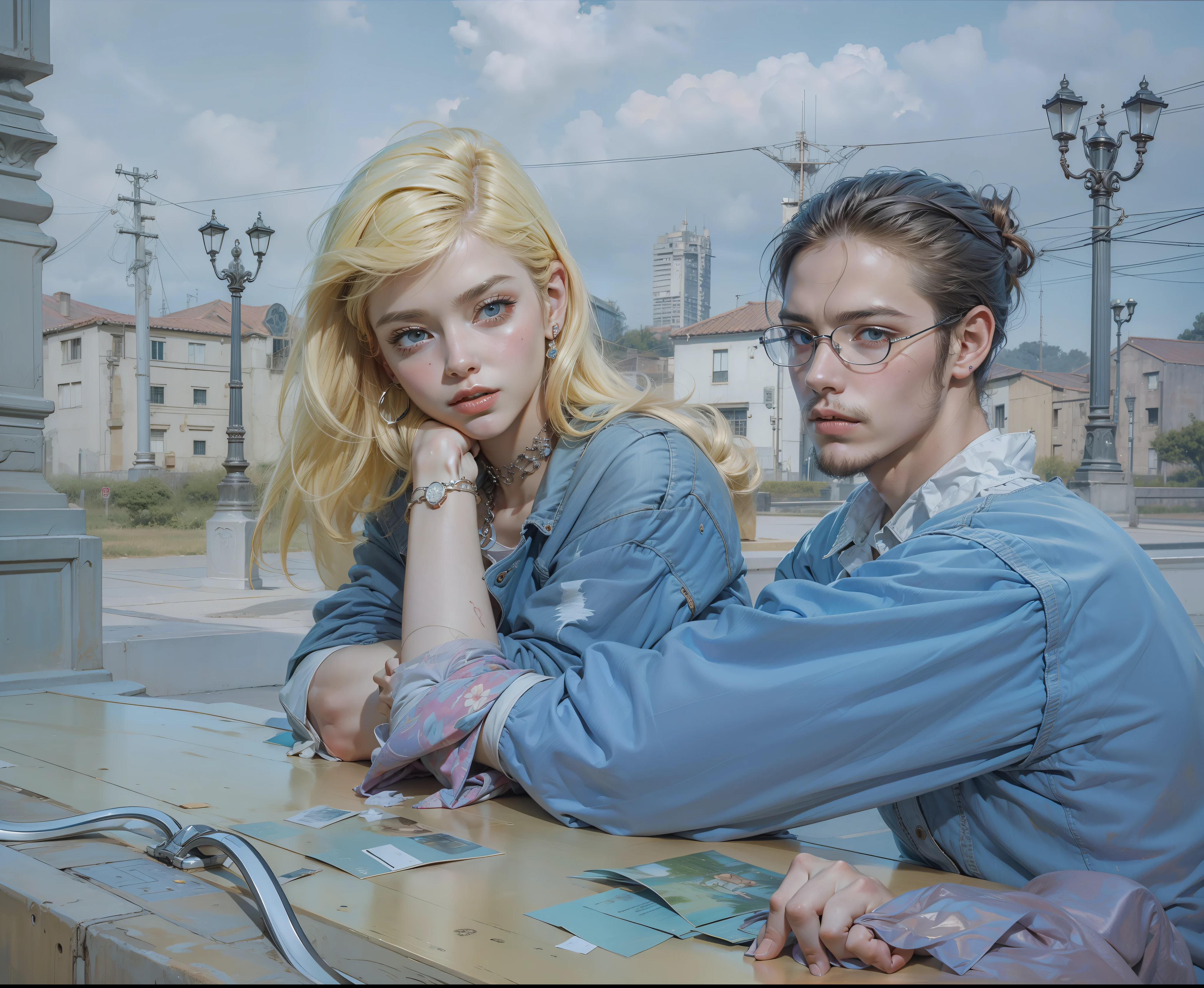 Formas humanas ultrarrealistas HD altamente renderizadas, estilo pintura romantica