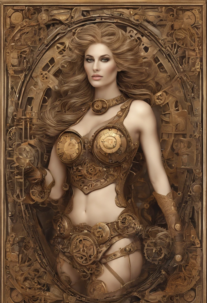 sexy girl in labyrinth, inspired by Dave McKean
