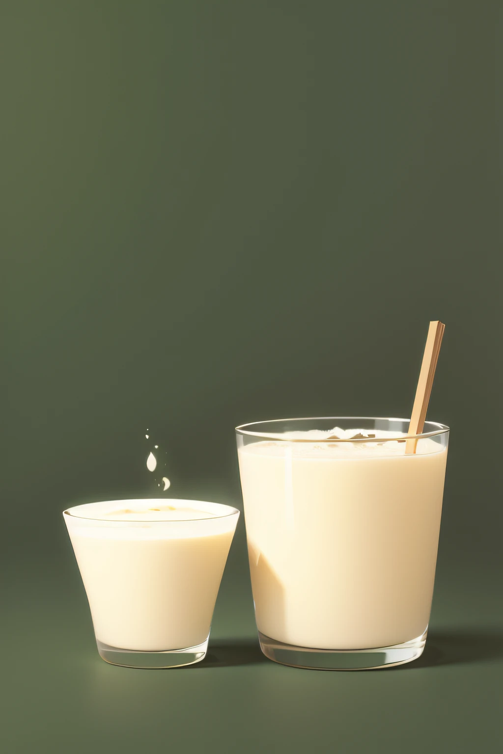 soybean,soymilk,The background is green,Illustration style,Simple,a warm color palette