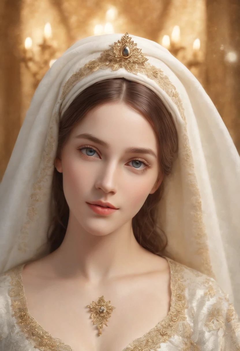 (Holy virgin mary of carmel))) Masterpiece, (Best quality: 1.2), (Super fine: 1.2), Illustration, (Extremely delicate and beautiful: 1.2), Film angle, Floating, (Beautiful detail eye: 1.1), (Detail Light: 1.1), Film lights, Delicate sky, Blue eyes, (High ponytail: 1.1), Layer, Bright eyes, Starry sky, (Light particles: 1.1) drawing, blossom. (masterpiece), (best quality), (photorealistic:1.3), 8k, detailed skin texture, detailed cloth texture, beautiful detailed face, intricate details, ultra detailed (full-length body:1.2) color image very similar to those of the classical painter GUSTAVE DORÉ