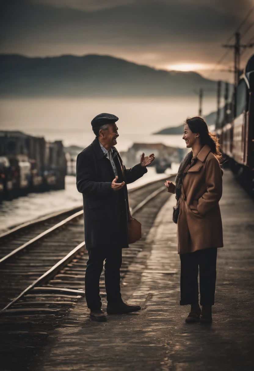 On the street by the sea、Along the rusty railway
         Two people、Telling the lie of "good happiness"
               Smiling face、Clenched hands