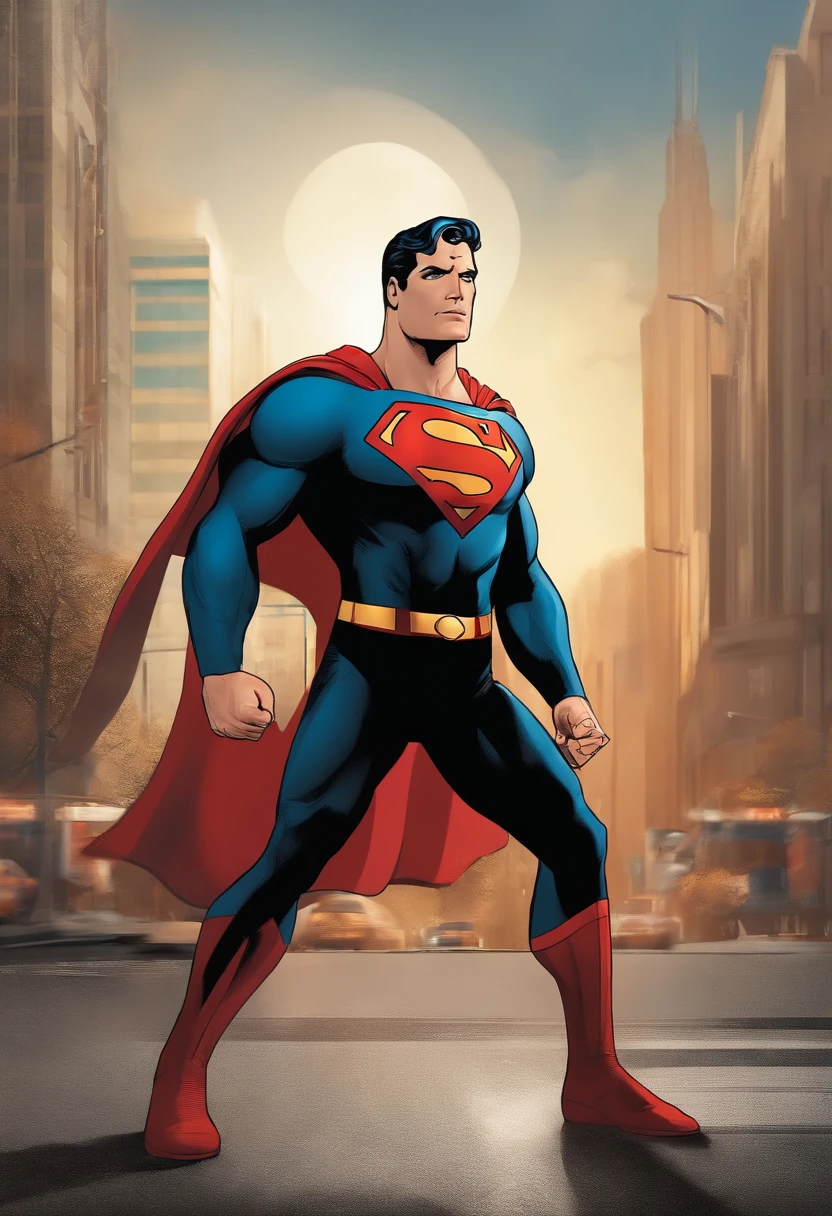 PORTRAIT, SUPERMAN COM CARA DE ASSUSTADO, ANIMATED SERIES, EM UM FUNDO ANGAJADOR E CHAMATIVO PARA UMA THUMBNAIL