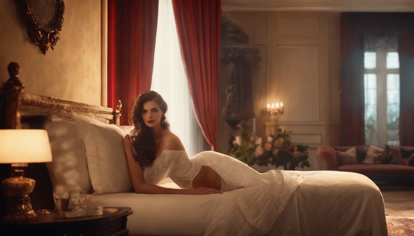 Beauty cospaly in the bedroom, Surrealism, UHD, textured skin, highres, best quality