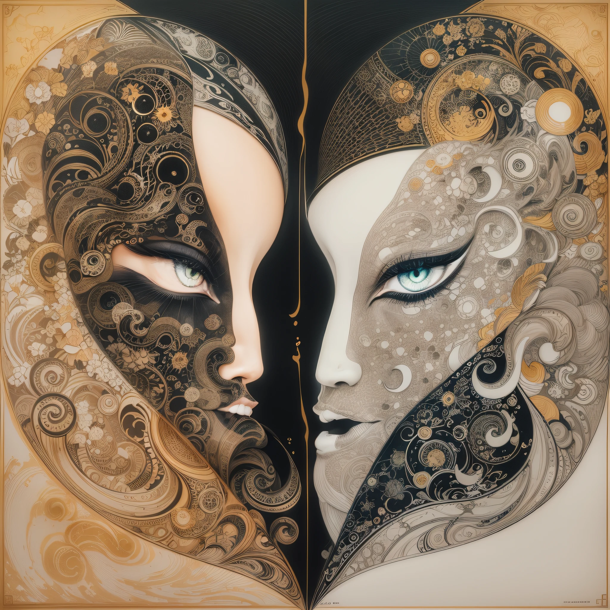 A pintura gerada pela IA do Sea Art retrata uma imagem fascinante de yin yang, bringing to life the harmony and interconnectedness of opposing forces and duality; (Sol e a Lua), (Claro e escuro), (Positivo e negativo), (masculino e feminino). Nessa obra de arte, The contrast between colors and shapes creates a striking visual representation of this duality. no centro da tela, dentro de uma redoma de cristal, dividido em duas metades: uma negra, representando o yin, e outra branca, simbolizando o yang. The division is clear and crisp, But there is also a smooth transition between the two halves, representing the constant interaction and transformation of these opposing energies. The yin half is marked by smooth lines and delicate curves, creating a sense of fluidity and serenity. The black color is deep and mysterious, evoking a sense of introspection and calm. This half of the image suggests the feminine principle, com sua energia receptiva e intuitiva. por outro lado, The yang half is represented by firmer, linhas mais angulares, conveying a sense of dynamism and strength. A cor branca brilhante irradia luz e energia, expressing the masculine principle of action and extroversion. The interaction between the yin and yang halves is enhanced by subtle elements, como pequenas curvas e pontos estrategicamente colocados. These details symbolize the mutual presence of opposing elements in each aspect. While yin contains a small point of yang, Yang also contains a small point of yin, creating a dynamic and harmonious balance. Essa pintura gerada pela IA do Sea Art transmite uma mensagem profunda sobre a dualidade do universo. It reminds us of the importance of finding the balance between opposing forces and recognizing the interdependence between them. Ao contemplar essa obra de arte, somos convidados a refletir sobre como podemos integrar as qualidades yin e yang em nossas vidas, buscando harmonia e plenitude.