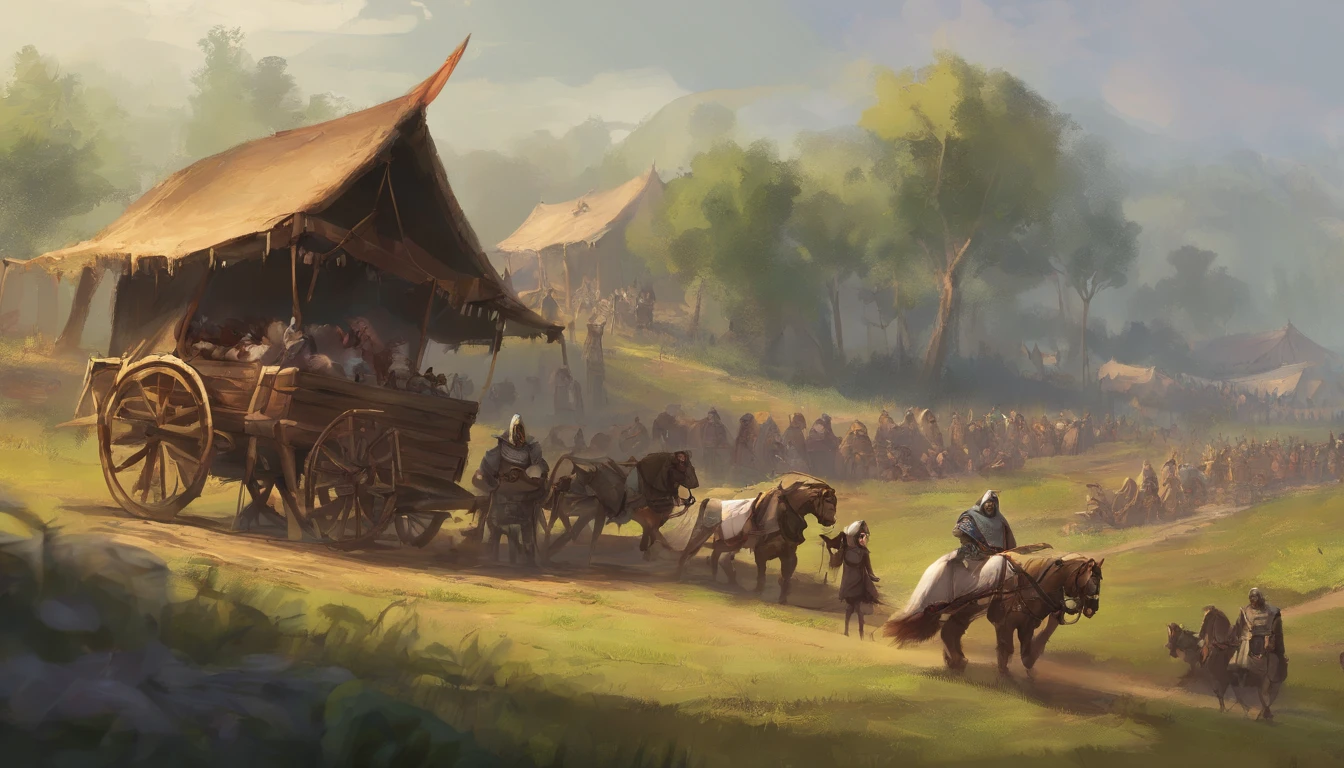 medieval, Dinastia, Feudal family, campo, Traditional trade, Wagons, game, jogo