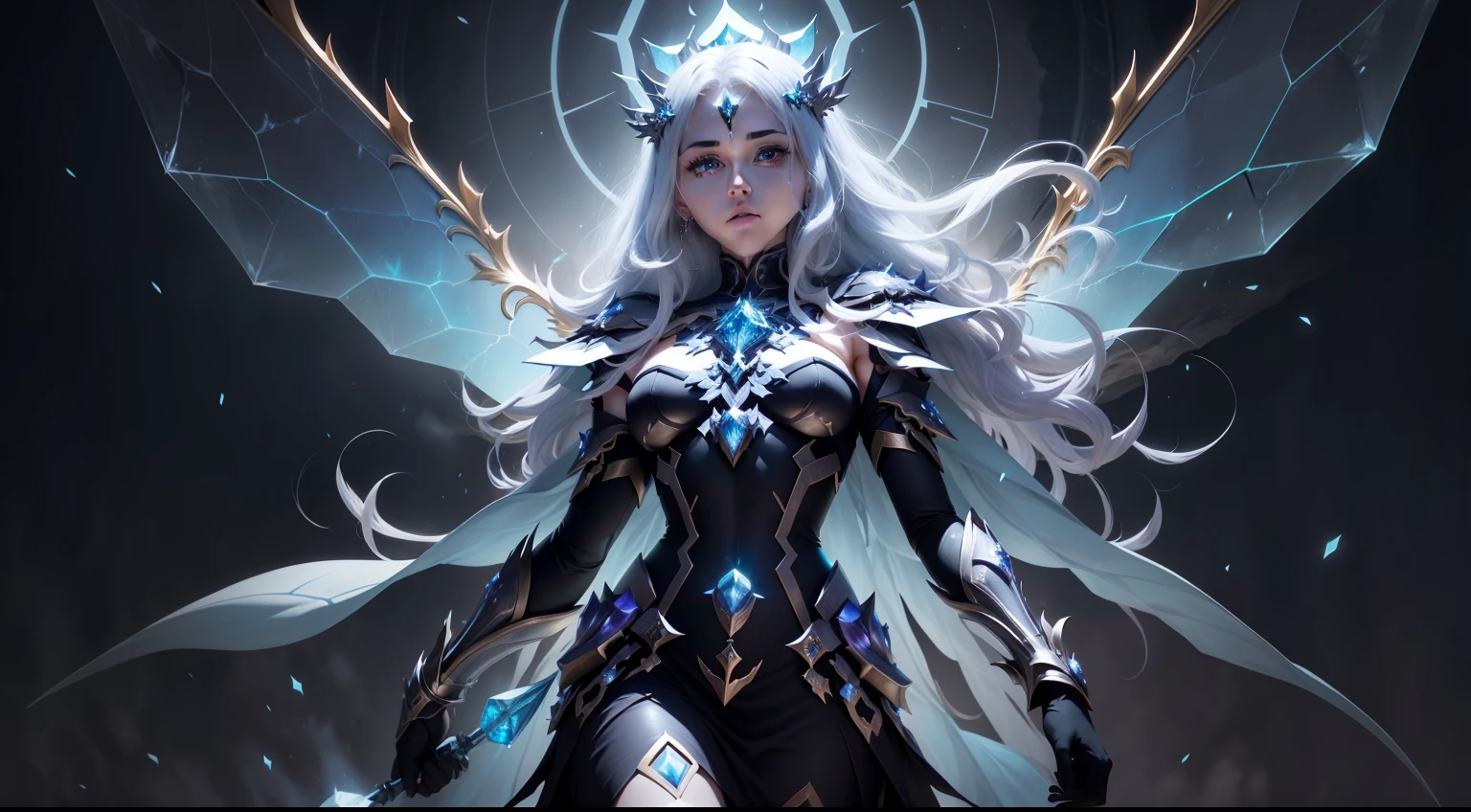 Nome do Monstro: "Sentinela Cristalina"
description: The Crystalline Sentinel is an ethereal and imposing creature that is directly controlled by the Cristalith, the Celestio-Demonic Embrace. She has a sculpted body of translucent, iridescent crystal that glows with a divine luminosity, emanando ao mesmo tempo uma aura inquietante. Its wings are of a heavenly beauty, but his eyes shine with a demonic intensity.
Habilidades:
Black Light Spear: The Crystalline Sentinel has a spear made of crystal that is capable of firing projectiles of black light, Causing damage to enemies and corrupting their essence.
Celestio-Demonic Shield: She has the ability to create a magical shield that reflects both celestial and demonic attacks, making it virtually invulnerable to these types of attacks.
Connection to Cristalith: The Crystalline Sentinel is directly connected to the Crystallith and can receive mental commands from it. This makes it an extension of the will of the divinity and allows it to act according to the goals of the Cristalith.
Cura Profana: Quando a Sentinela Cristalina causa dano aos inimigos, it absorbs part of their vital essence, convertendo-a em energia para curar aliados ou fortalecer-se.
Crystallith Protection: Ela tem a habilidade de criar barreiras protetoras ao redor do Cristalith, impedindo que intrusos se aproximem da divindade.
The Crystalline Sentinel is a bodyguard and executor of the Crystallith's wills. She is relentless in her devotion to her master's duality and acts as a formidable threat to those who try to oppose the heavenly-demonic balance that Cristalith seeks to maintain. In an RPG story, the Crystalline Sentinel can be an epic combat challenge and an important piece in the plot involving worship and divinity.
