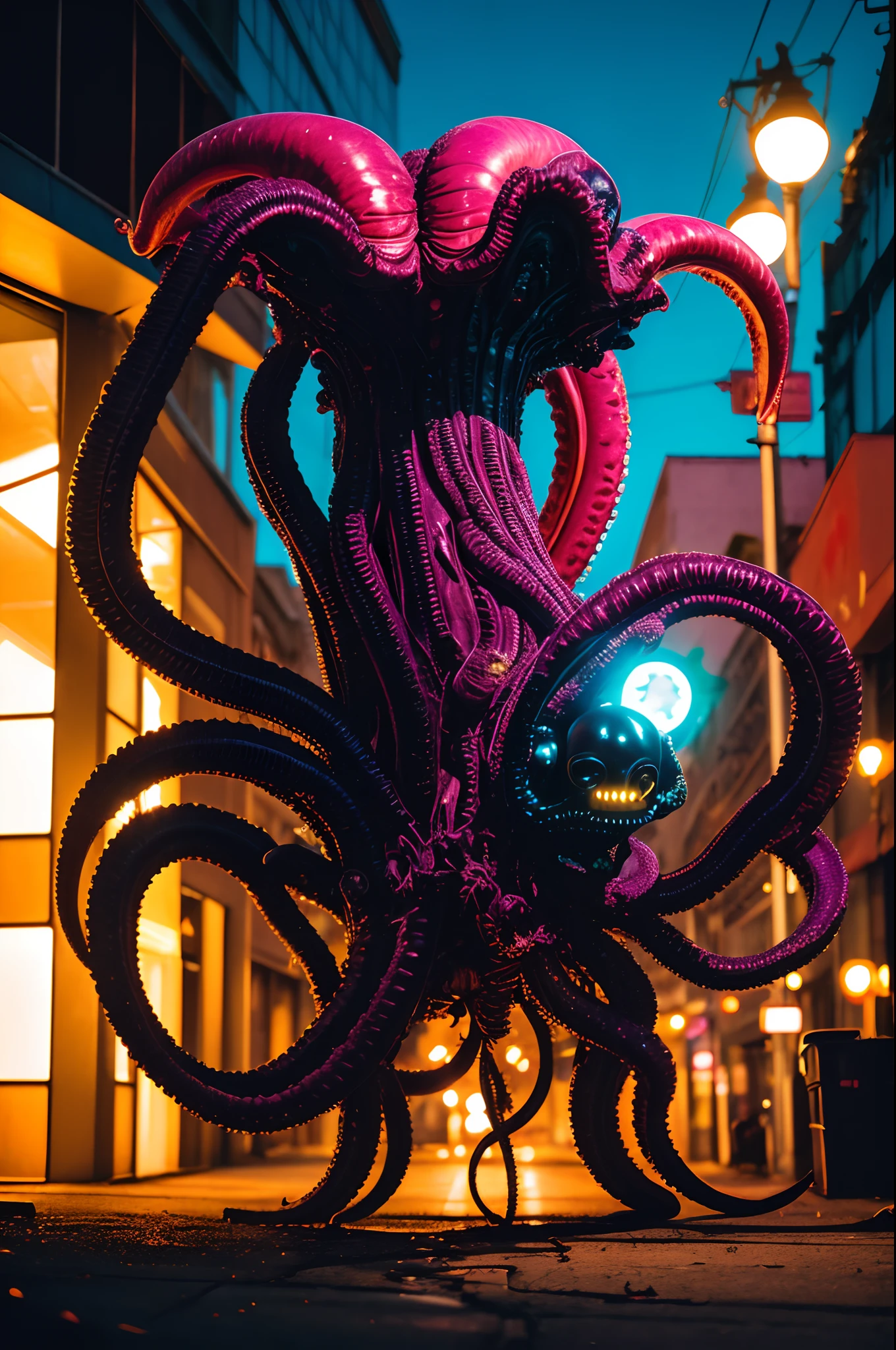 2 strange aliens having sex, various tentacles penetrating various orifices, many tentacles, driping ichor, alien faces, best quality, ultra high res, (photorealistic: 1.4), Raw photo, by Ellen von Unwerth, Nikon D850 Film Stock Photography, F1.6 Lens, Rich Colors, Realistic, Cinestill 800, backlight, rimlighting, intense sunlight