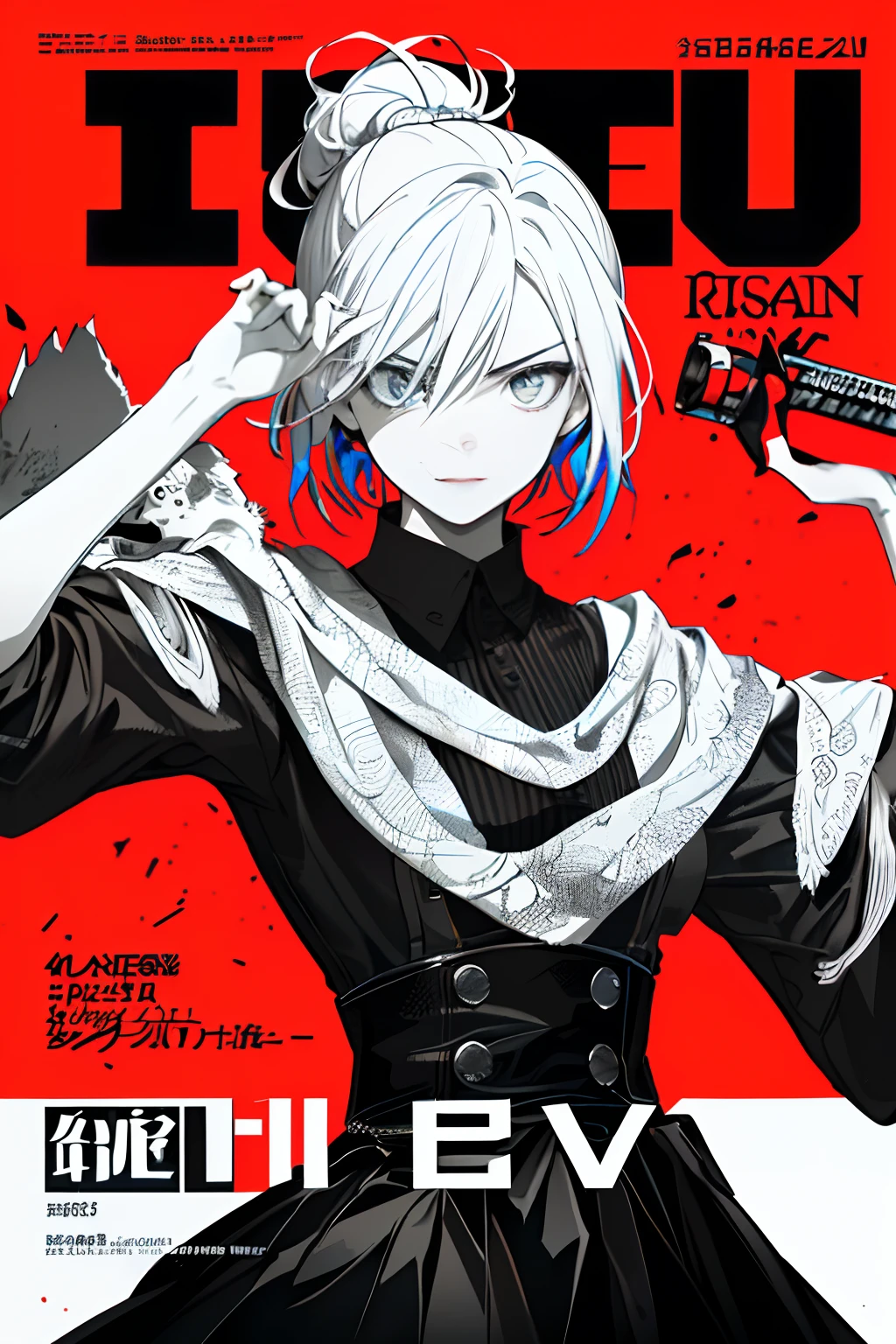 ((((dramatic))), (((gritty))), (((intense))) film poster featuring a young woman as the central character. She stands confidently in the center of the poster, wearing a stylish and edgy outfit, with a determined expression on her face. The background is dark and gritty, with a sense of danger and intensity. The text is bold and attention-grabbing, with a catchy tagline that adds to the overall feeling of drama and excitement. The color palette is mainly dark with splashes of vibrant colors, giving the poster a dynamic and visually striking appearance,tachi-e
(magazine:1.3), (cover-style:1.3), fashionable, woman, vibrant, outfit, posing, front, colorful, dynamic, background, elements, confident, expression, holding, statement, accessory, majestic, coiled, around, touch, scene, text, cover, bold, attention-grabbing, title, stylish, font, catchy, headline, larger, striking, modern, trendy, focus, fashion,
