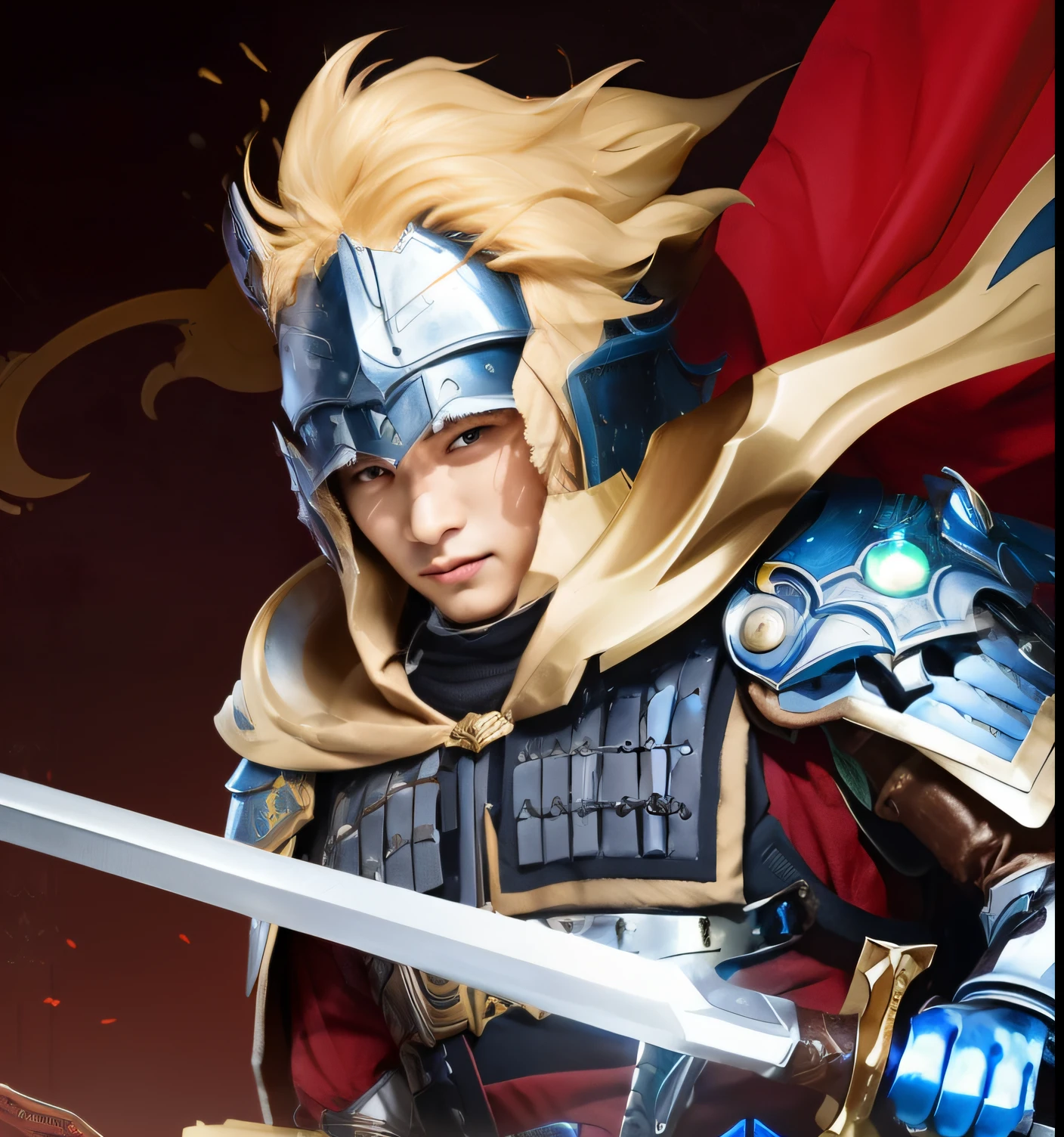Man in armor with a sword