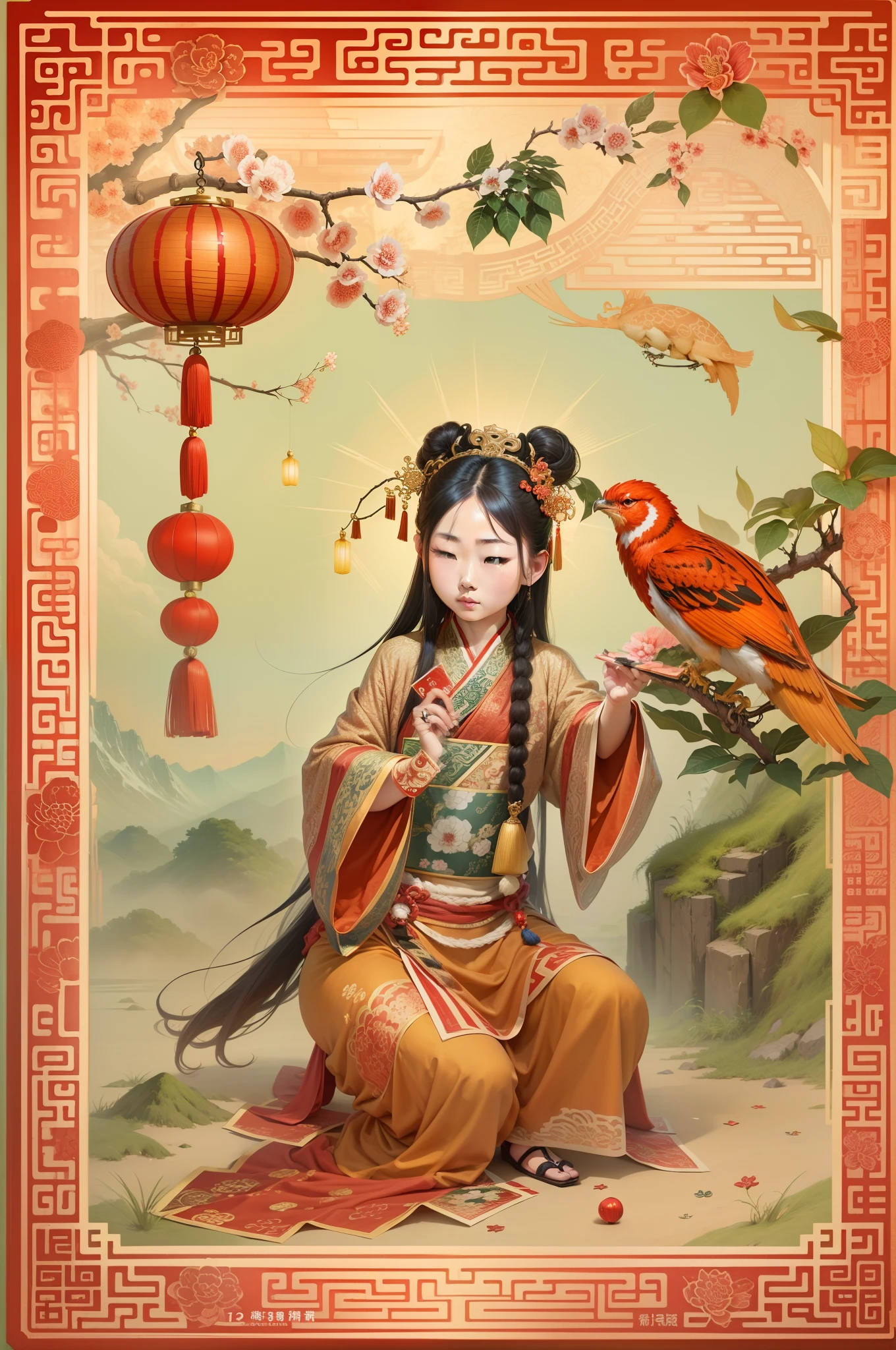 AncientChineseNewYearpictures,twelvezodiacsigns,tradingcards,Chinesesolarterms,12picturesare695×950,ChineseNewYear,--ar2:3--v4