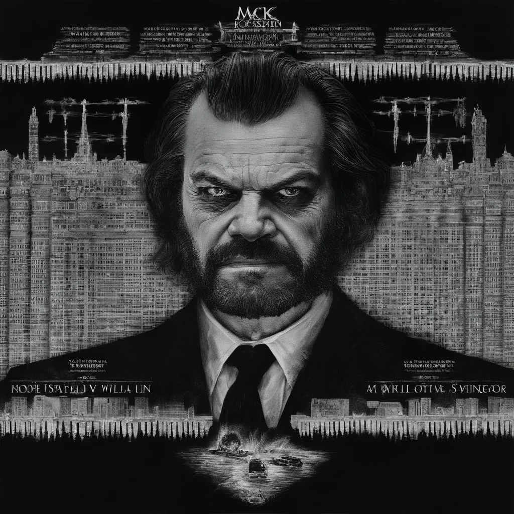 um close up de um homem com barba e um sorriso em um cartaz, Stanley Kubrick, o Iluminado, O Brilho, Jack Nicholson is the bottle, Jack Nicholson, O Brilhante 1980, shining, Jack Nicholson interpreta o Exterminador do Futuro, Stanly Kubrick, Stanley Kubrick filme, cara morta do mal, O Hotel Shining Overlook, Kubrick olha, sorriso maldoso, fazendo o olhar bateman