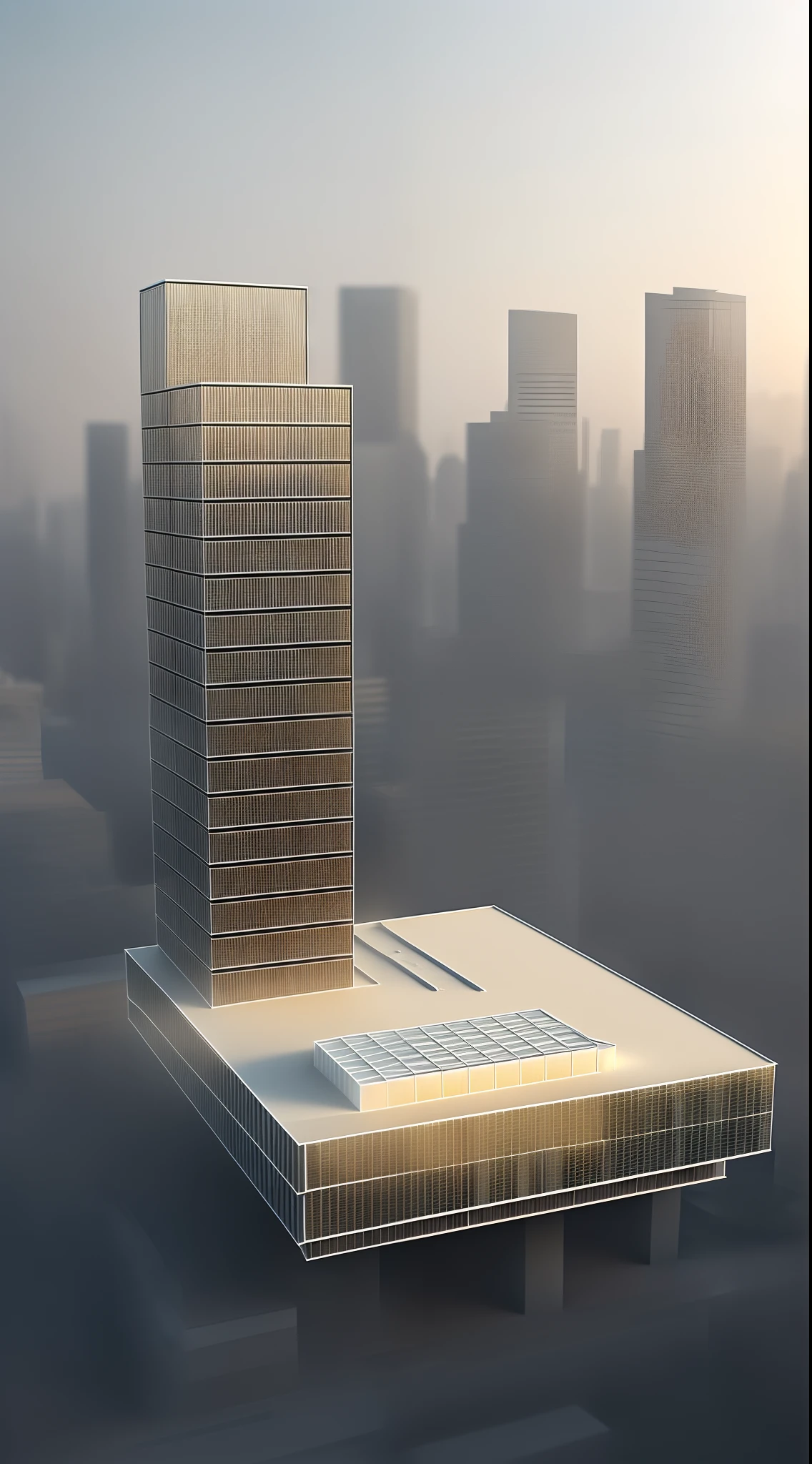3D model, cinematic architectural scale, digital model, architecture render, 3d wireframe, Renders, towering skyscrapers, concept image, ( ( 3 d rendered ) ), 3d rendered model, rendered 3d model, Perspective view, conceito, architectural concepts, skyscraper,The image of a tall building with a sky blue façade, center model buildings, digital model, architectural model, an extremely detailed building, realistic building, full building, the building is a skyscraper, multistory building, detailed model, Single building, full - view, from street level, Tall building, highly detailed model, cinematic architectural scale, hq render,Rational structure,architectural structure